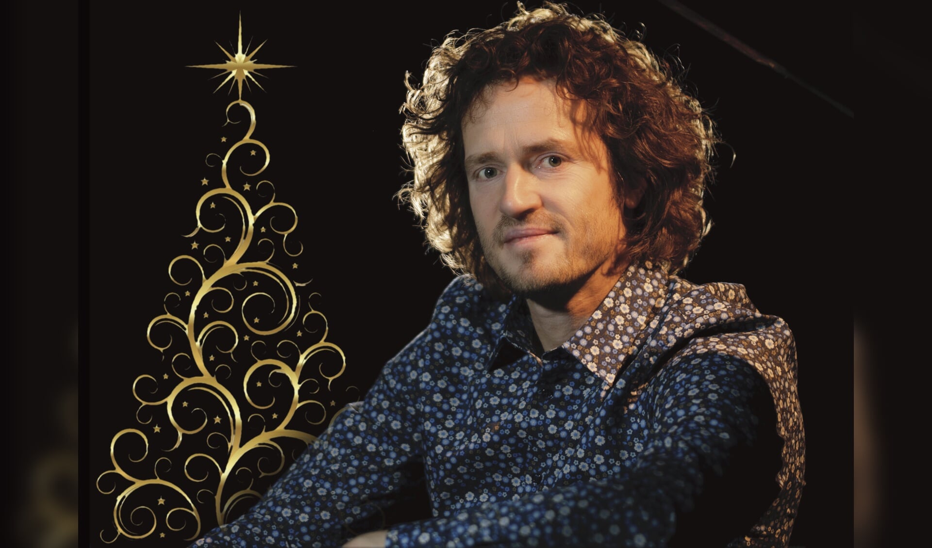Kerstconcert zanger/pianist Roon Staal in Dedgum