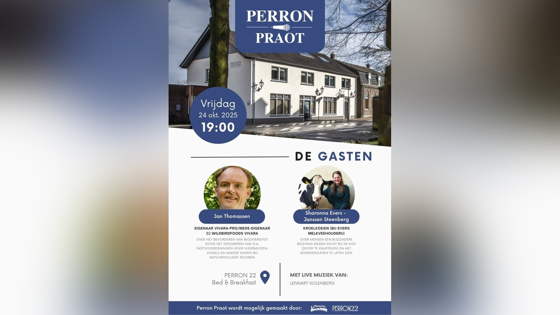 Jan Thomassen en Sharonna Evers gasten Perronpraot