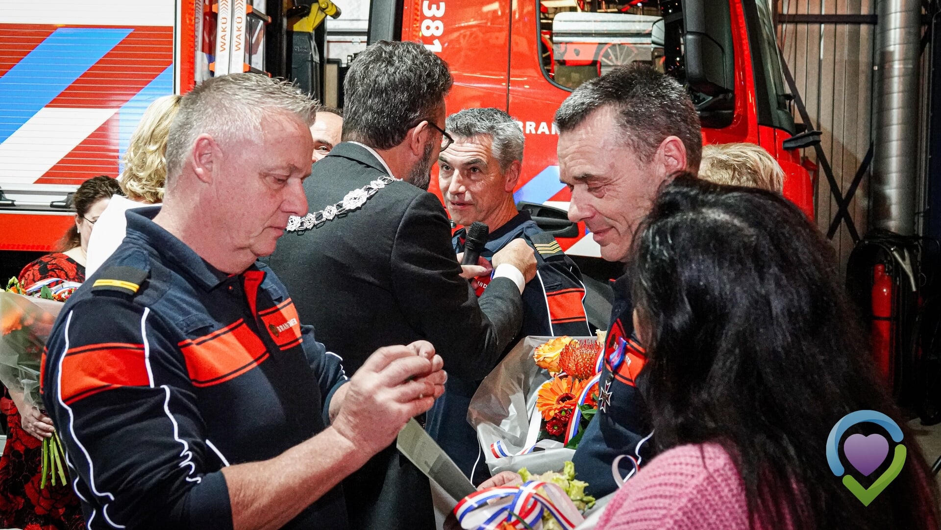 Vrijwilligersmedailles voor jubilerende brandweermannen