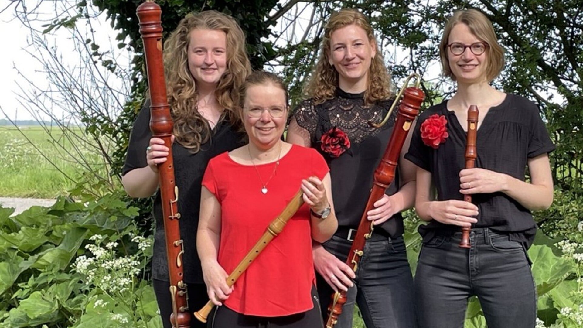 Blokfluitensemble It Kwartet in Podium Houtstad