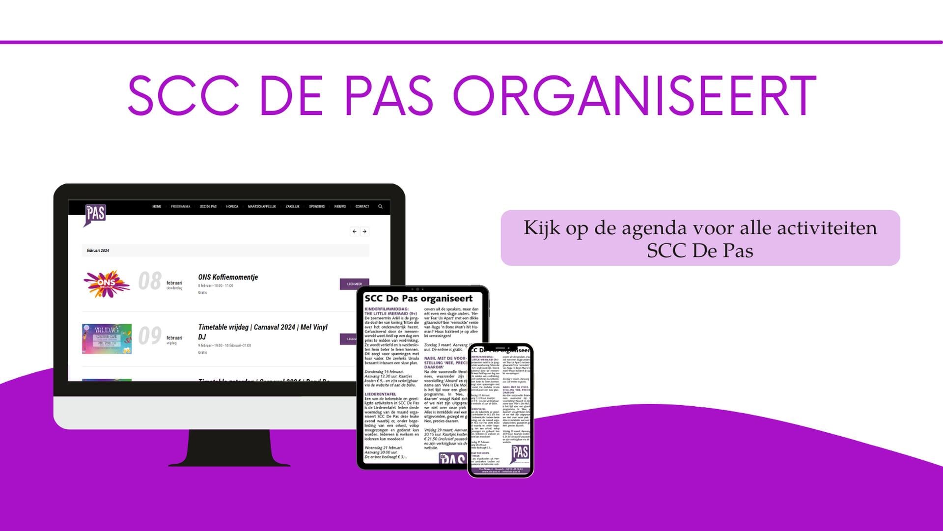 Binnenkort bij SCC De Pas