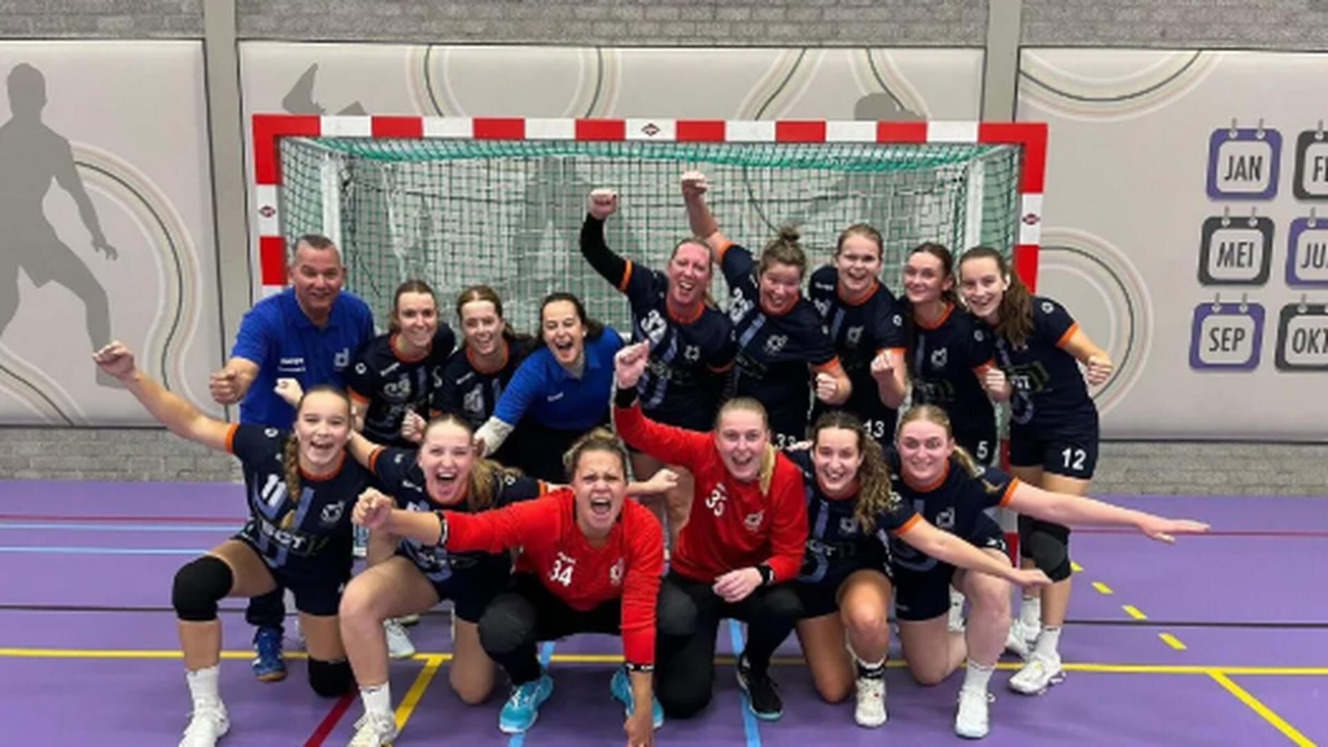 Dames uitstekend op hun plaats in hoofdklasse getuige tweede winst