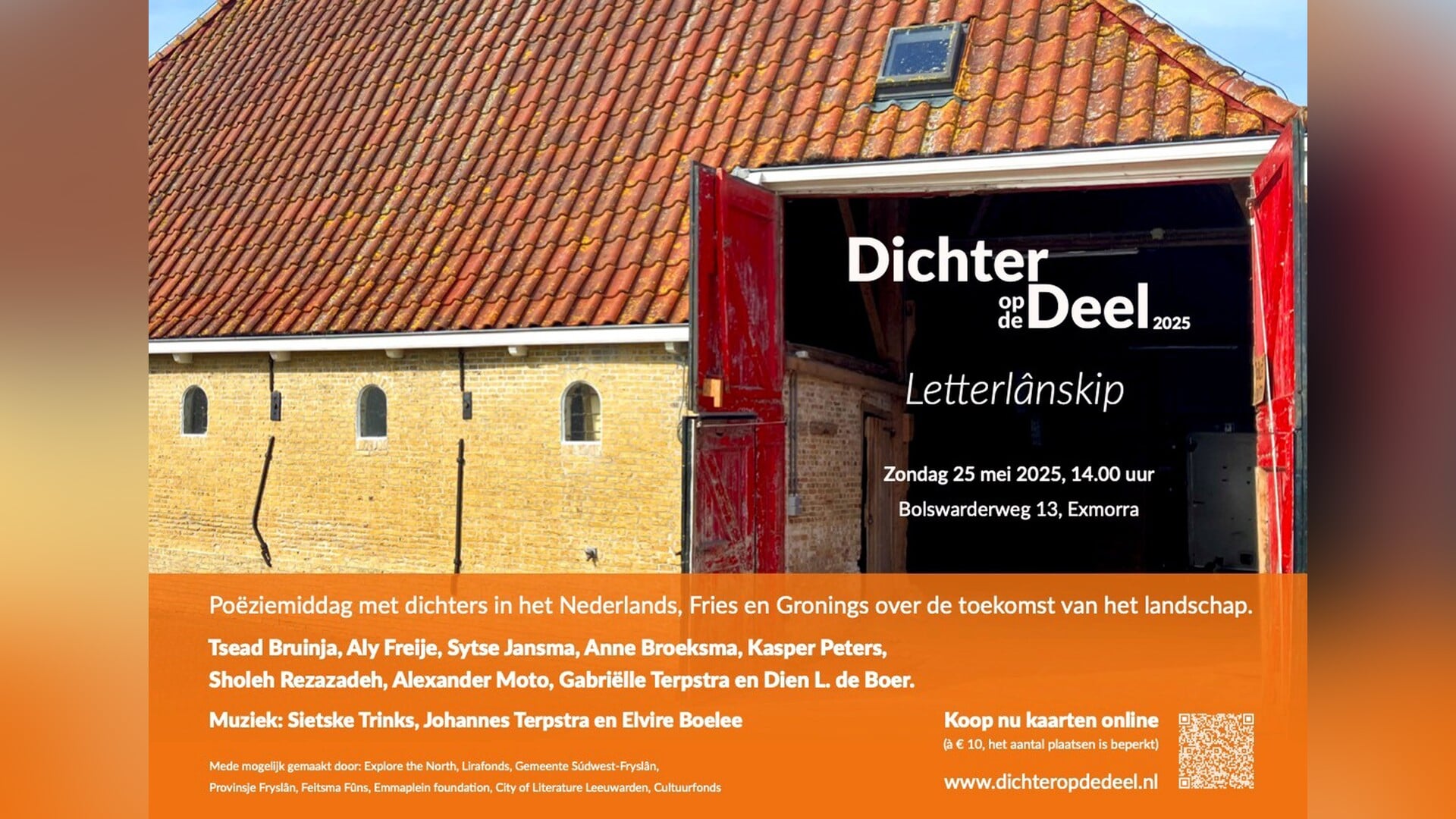 Dichter op de Deel, uniek poëzieprogramma in Exmorra