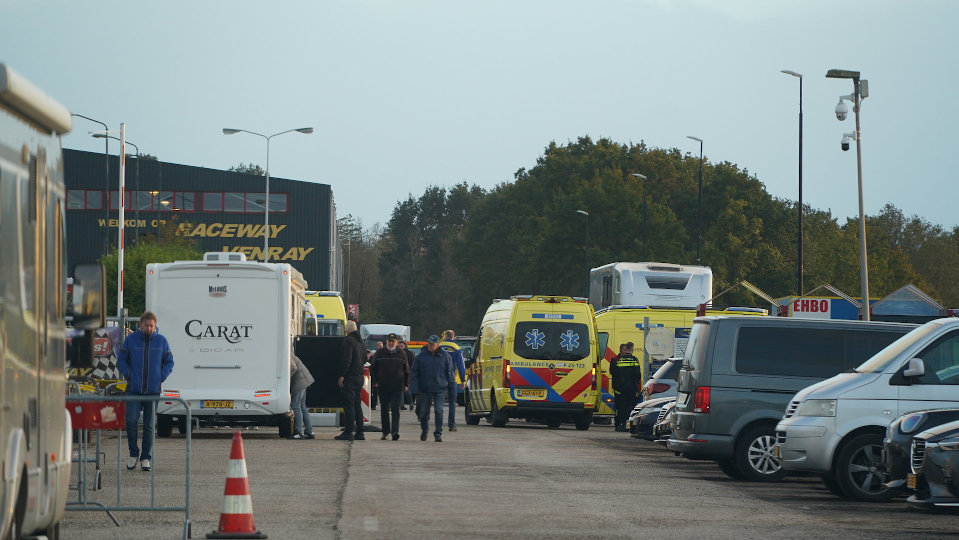 Traumahelikopter naar Raceway in Ysselsteyn