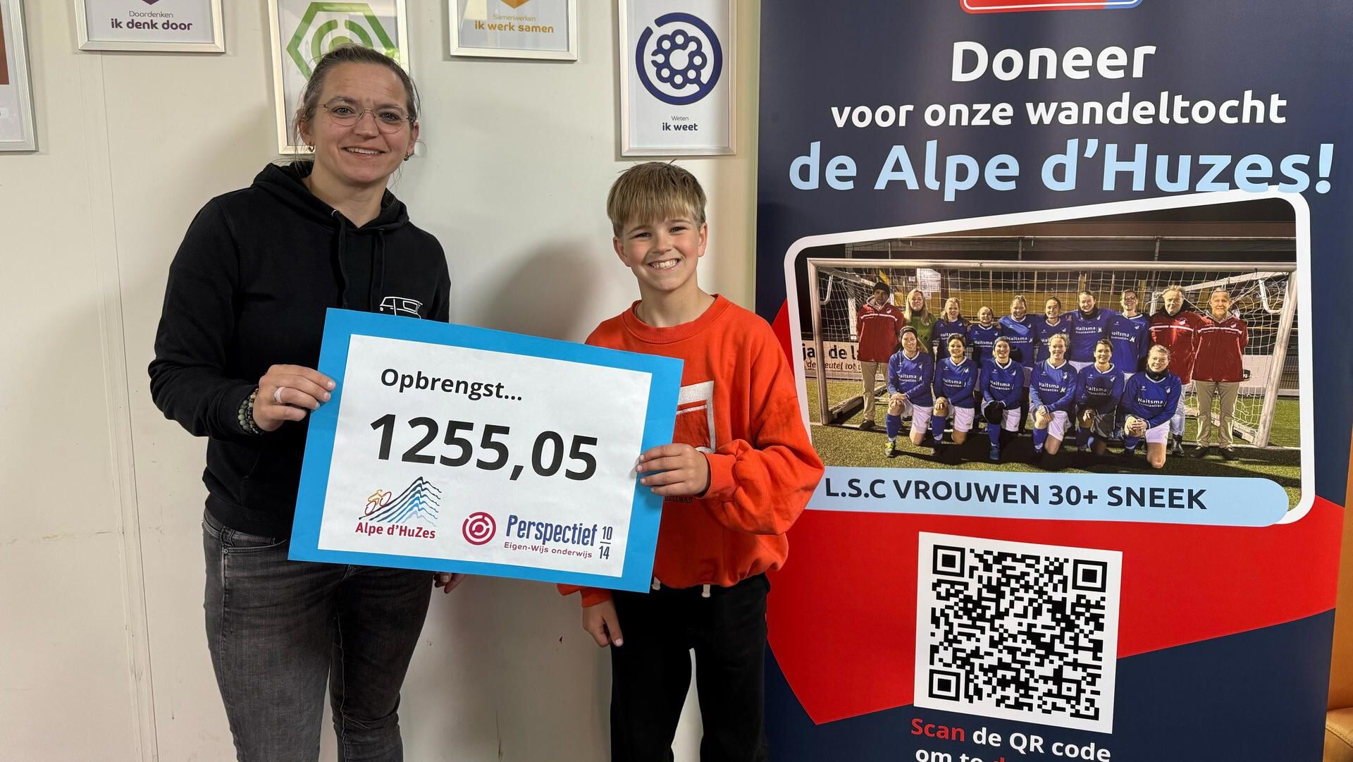 Leerlingen Perspectief 10-14 lopen € 1.255,05 bij elkaar voor Alpe d’HuZes