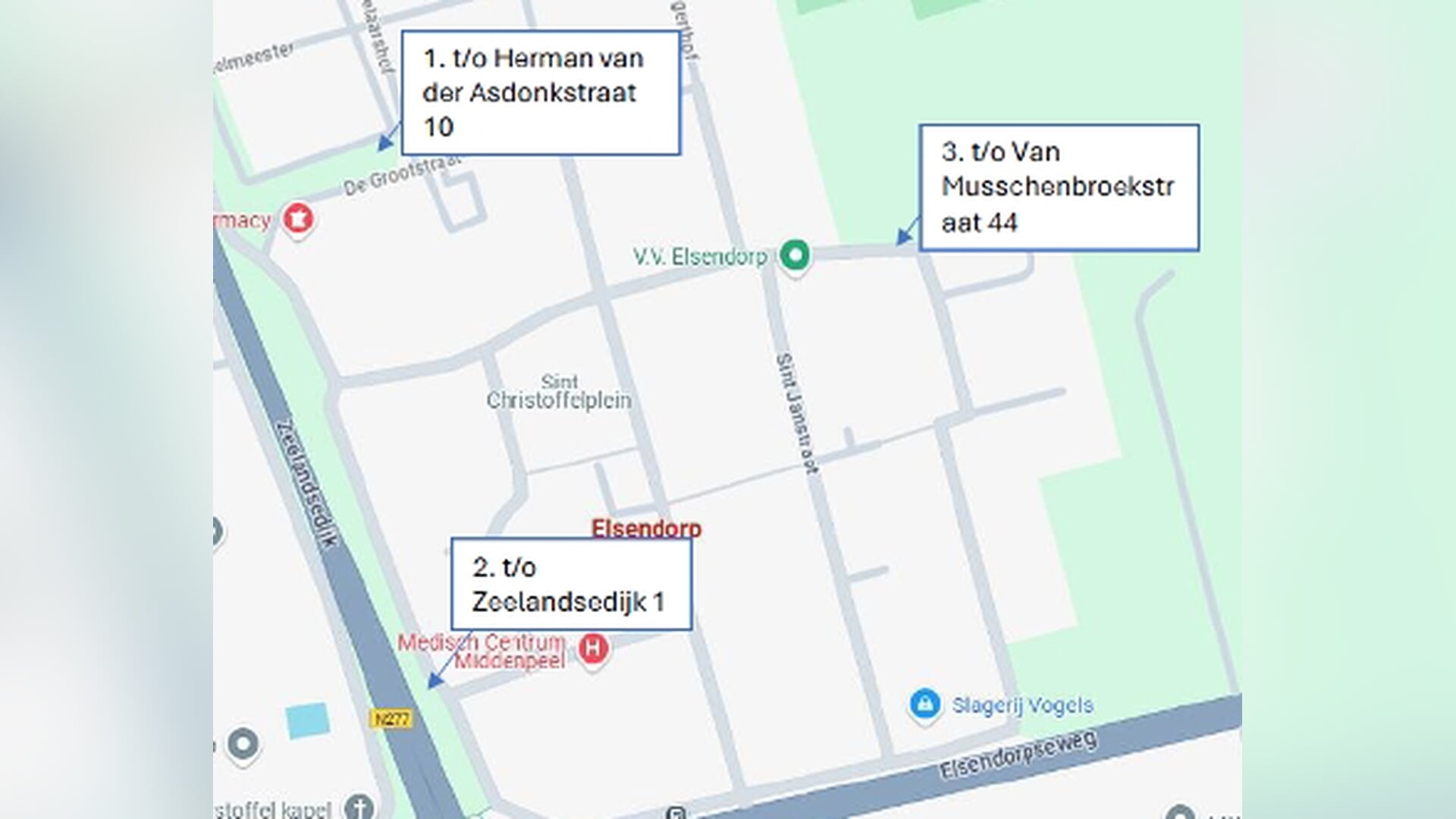 Vaste groenafvalkorven in Elsendorp