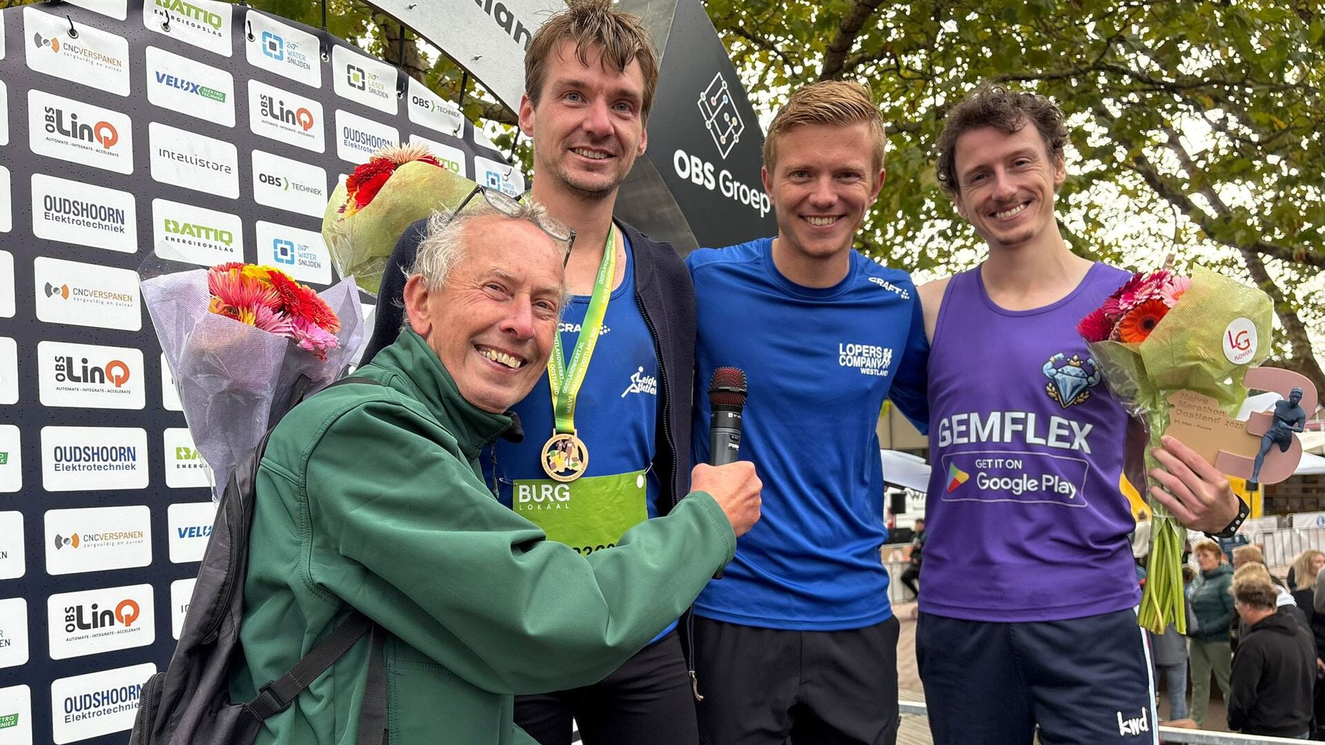 Koen Kuipers en Krista Bruns winnen Halve Marathon Oostland