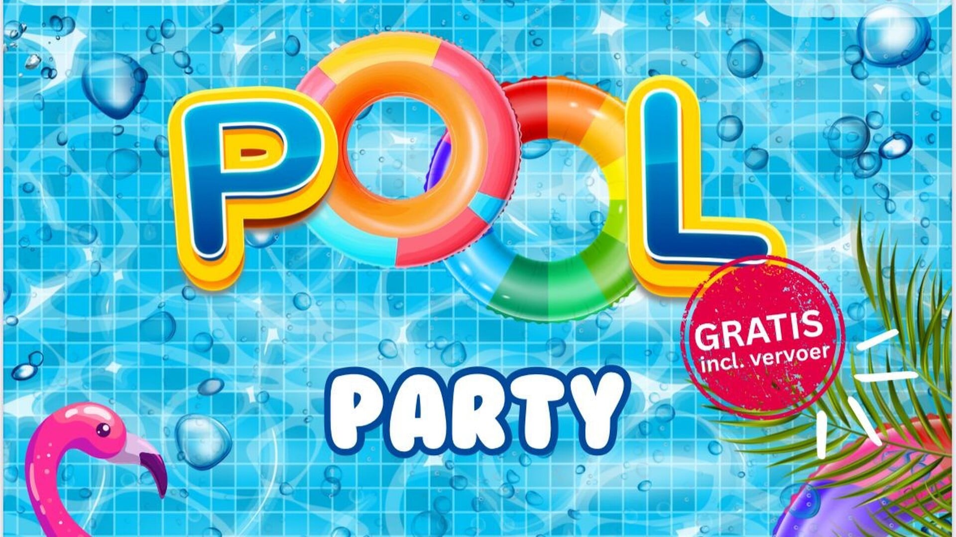 Poolparty in zwembad De Klomp Wommels