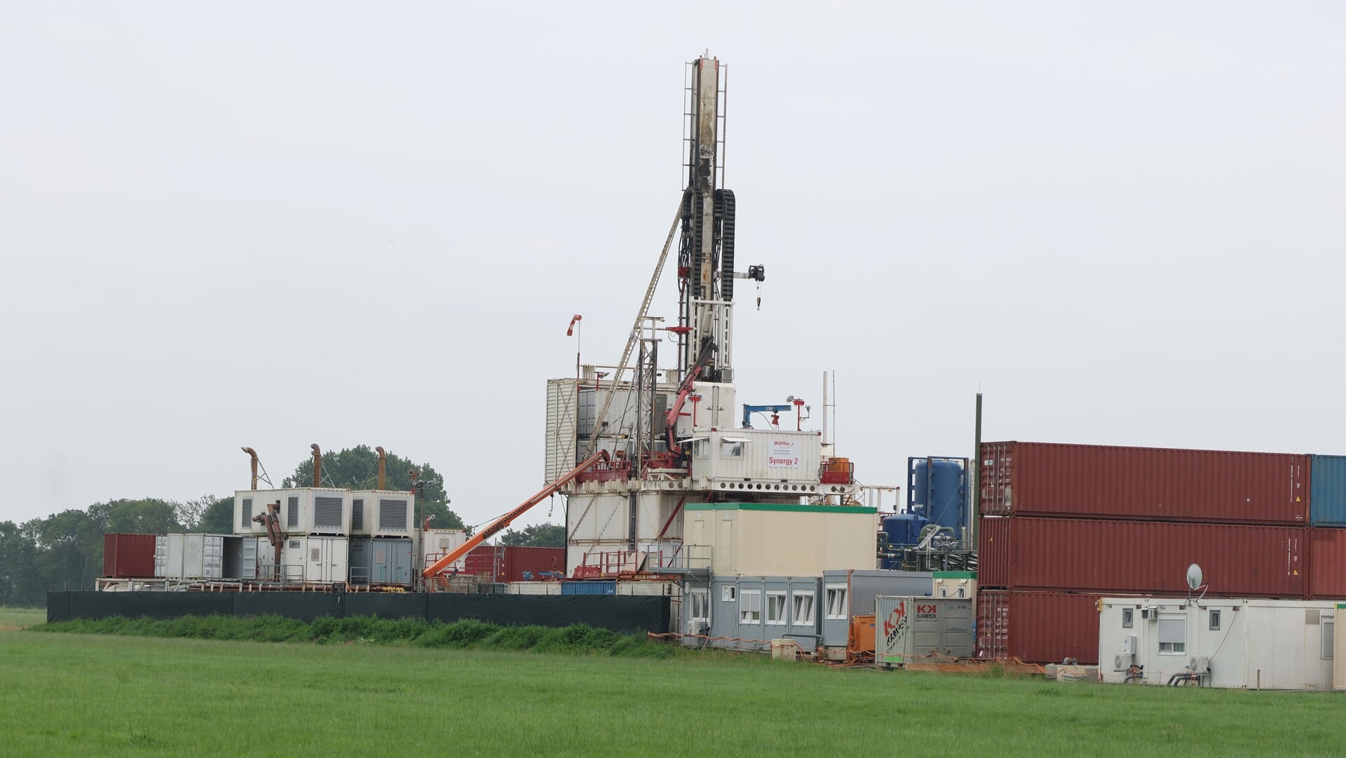 Maandag brandweeroefening op mijnbouwlocatie Eastwei in Oppenhuizen