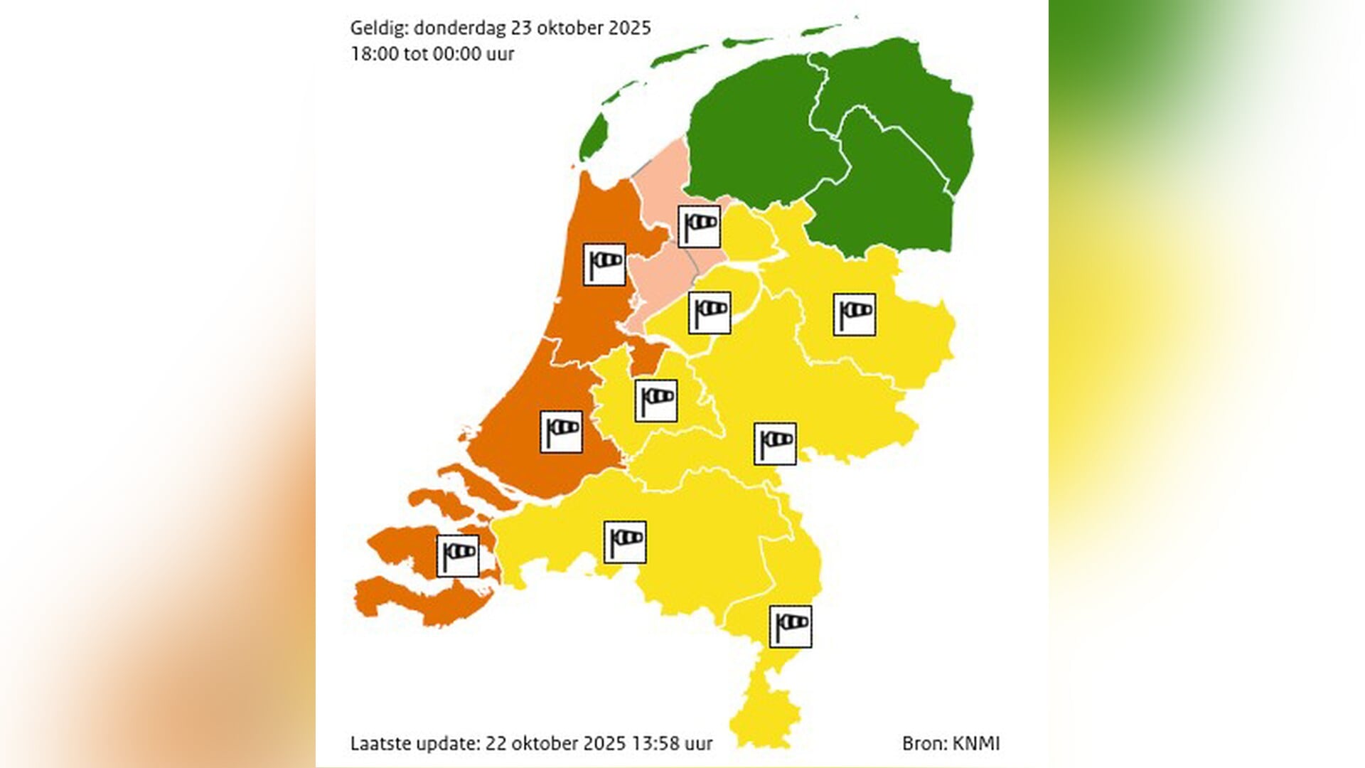 Code oranje wegens storm Benjamin