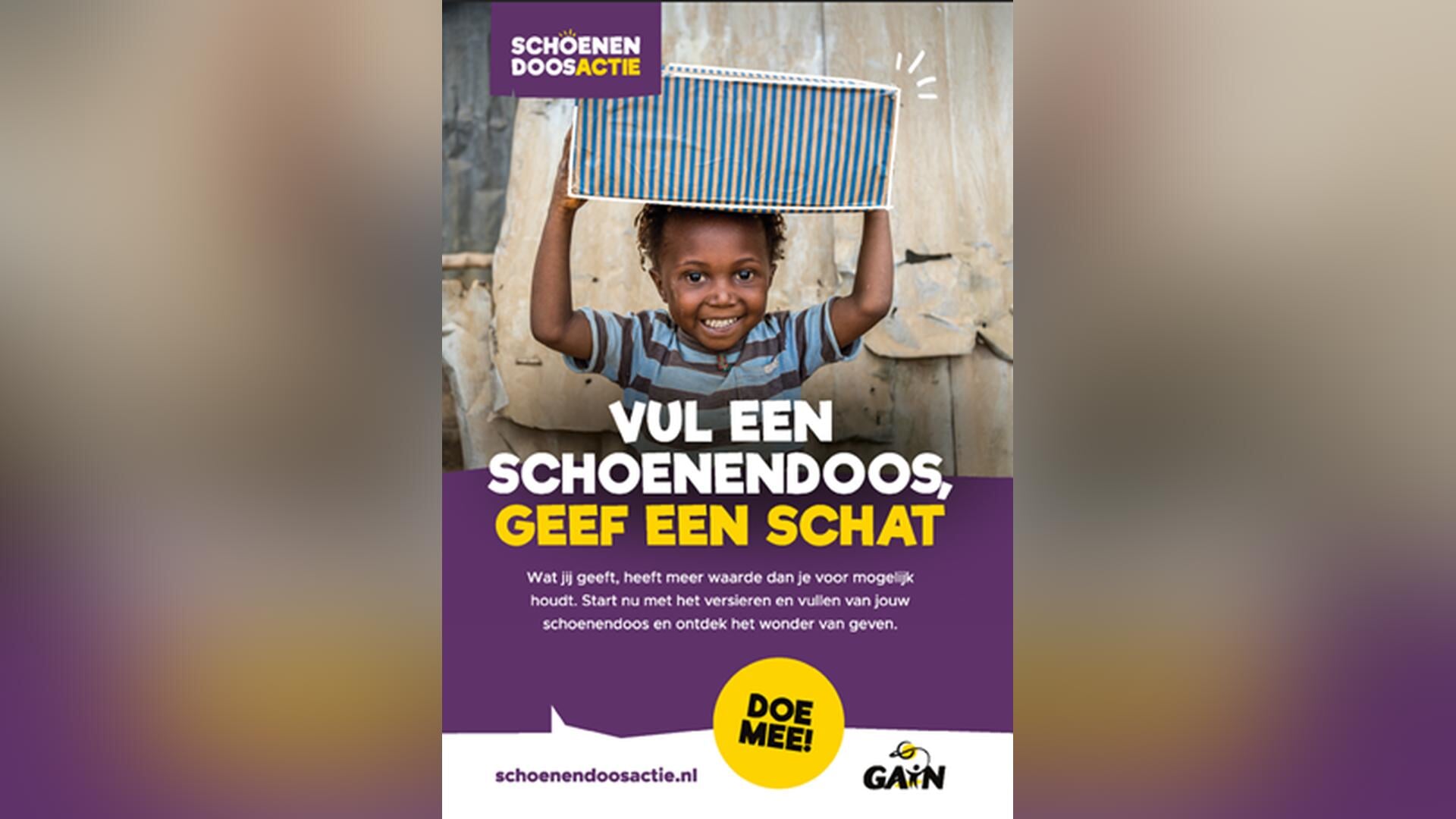 Schoenendoosactie voor scholieren