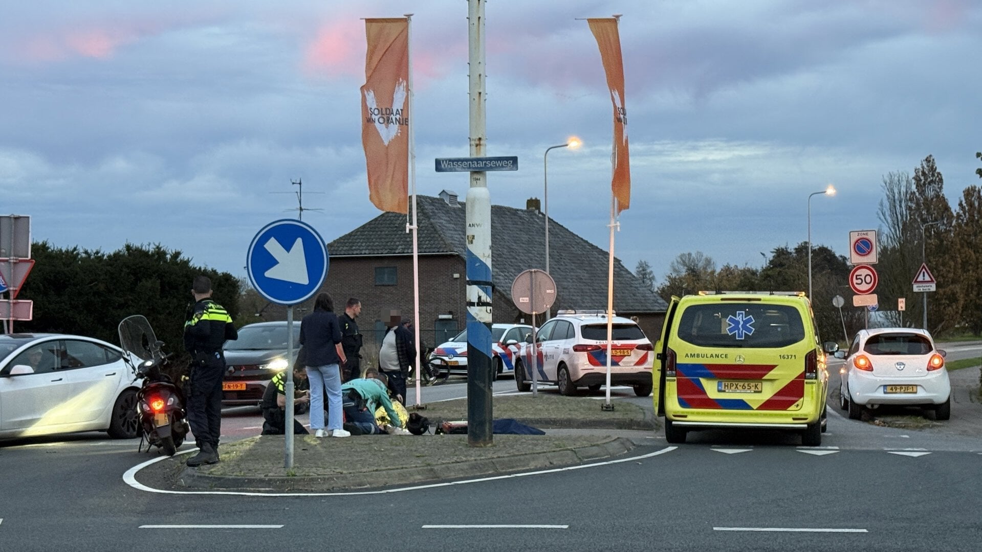 Gewonde bij ongeval op kruising 1e Mientlaan
