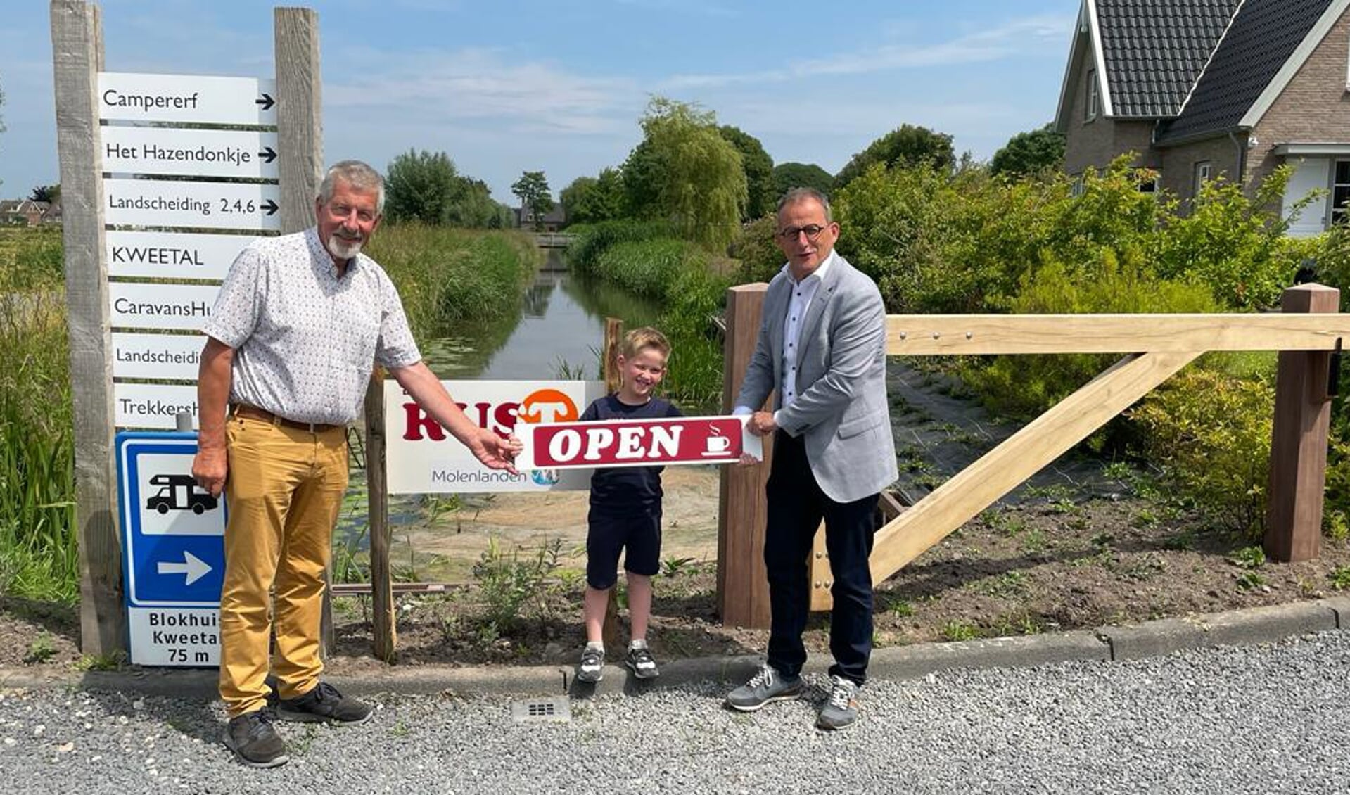 Negen Rustpunten voor wandelaars en fietsers in Molenlanden geopend