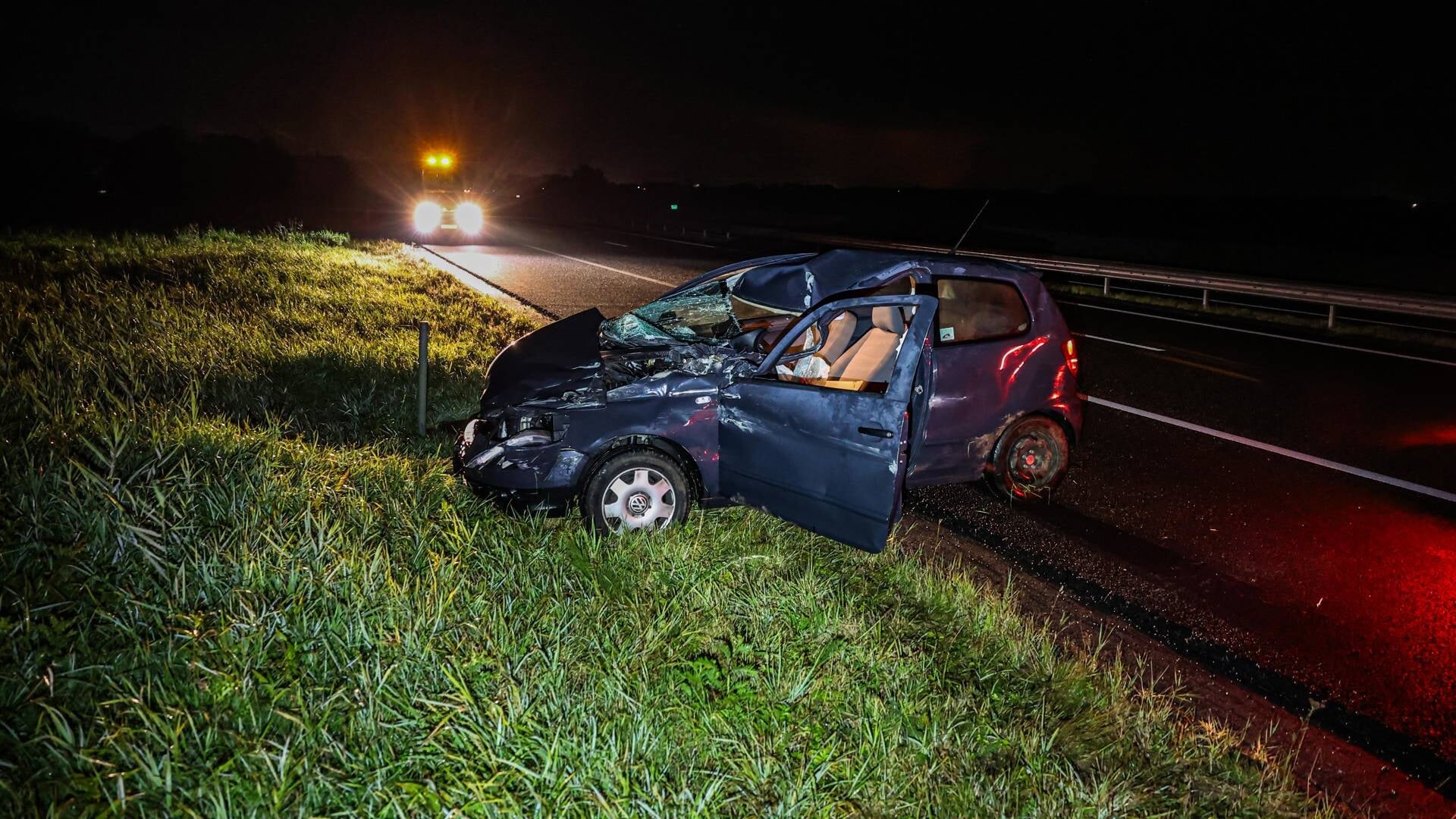 Automobilist heeft engeltje op schouders bij ongeval op A32