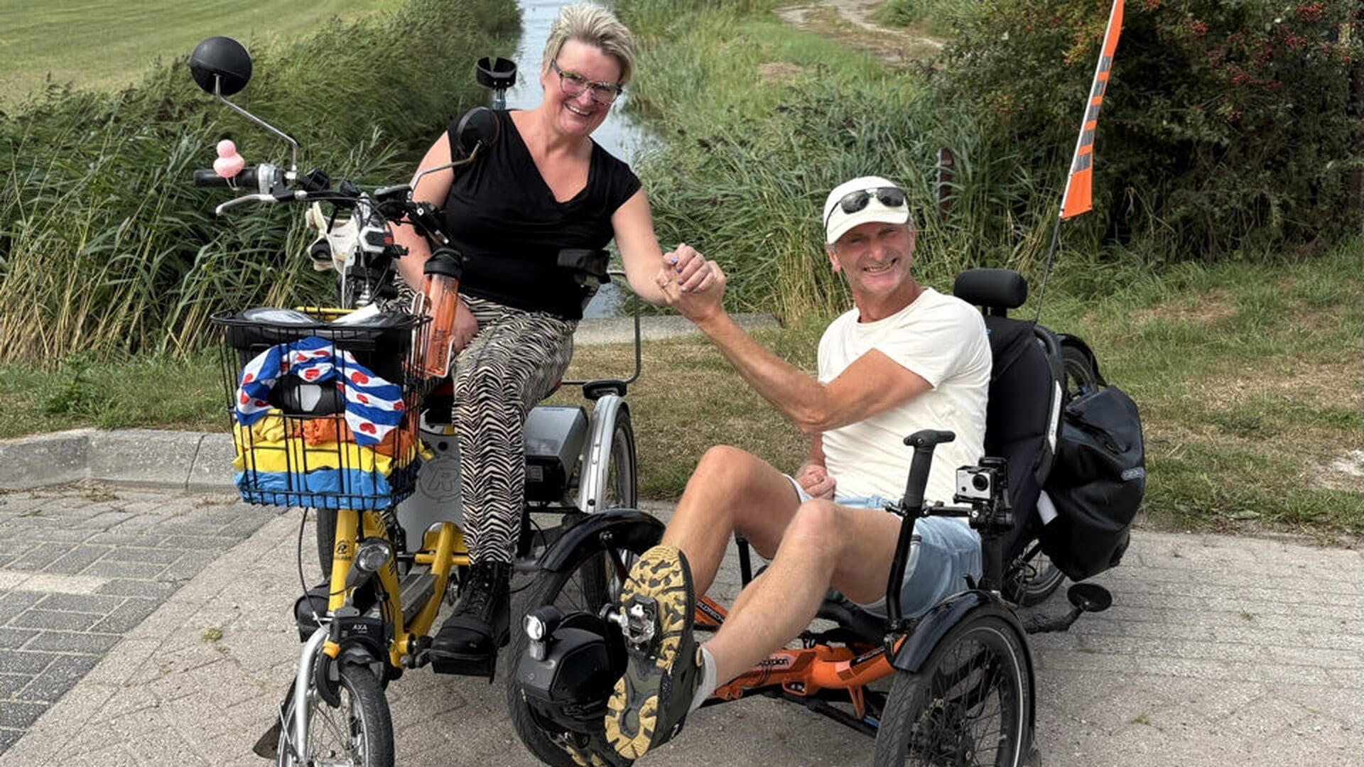 Aandacht voor Afasie, Marita en René fietsen door Nederland