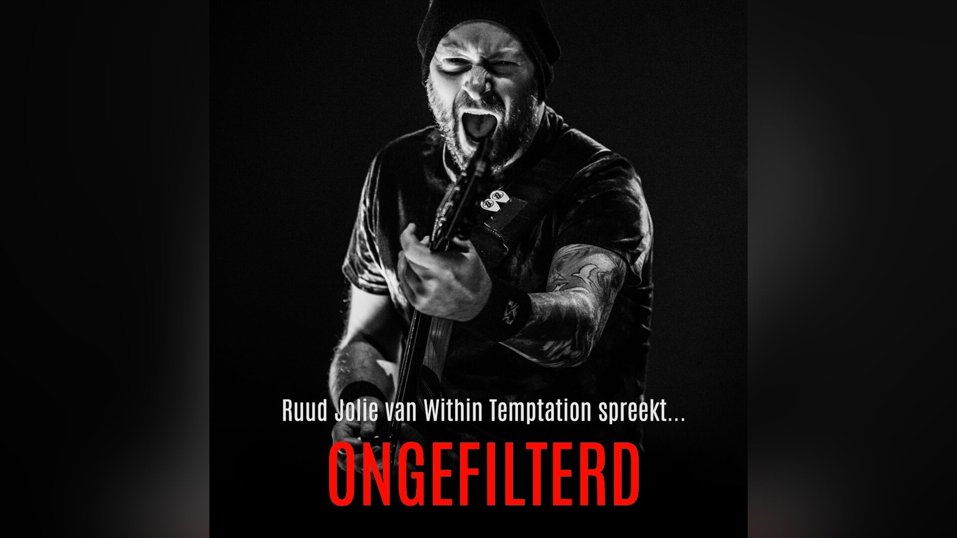 Gitarist Ruud Jolie van Within Temptation zaterdag in Sneek voor boekpresentatie