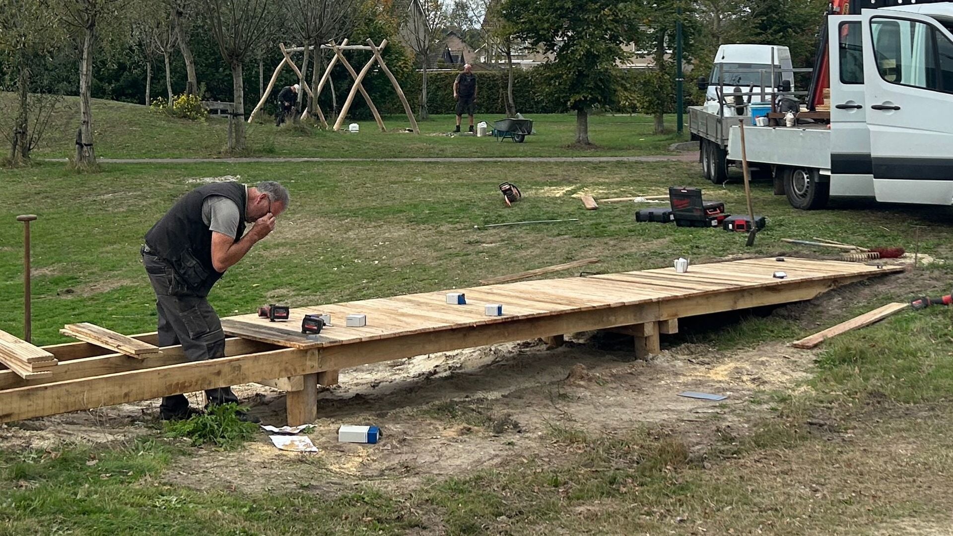 Nieuwe schommel en brug versterken de verbinding in Mariahout