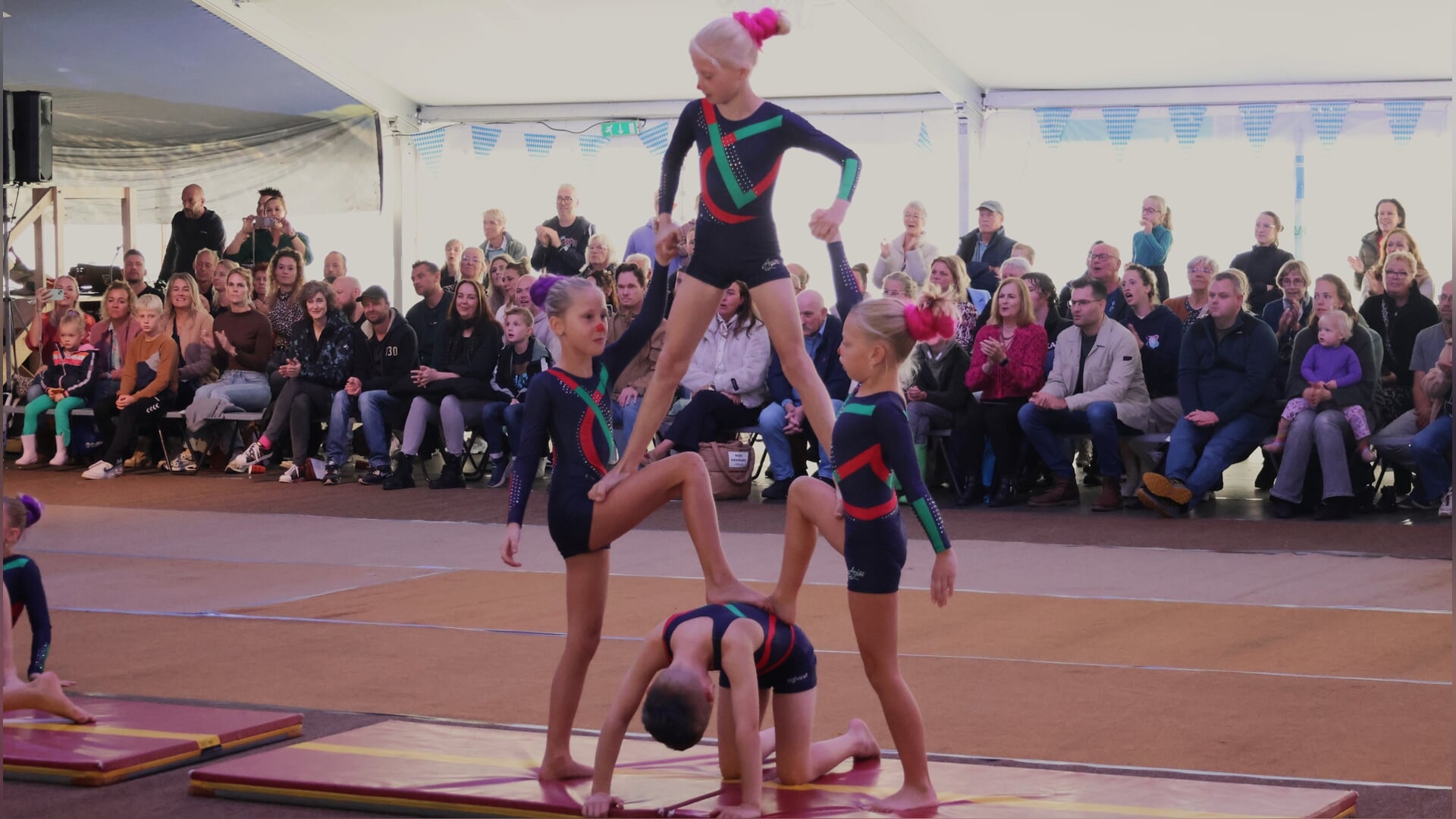 Erepenning voor 100-jarige gymnastiekvereniging in Witmarsum tijdens jubileumuitvoering