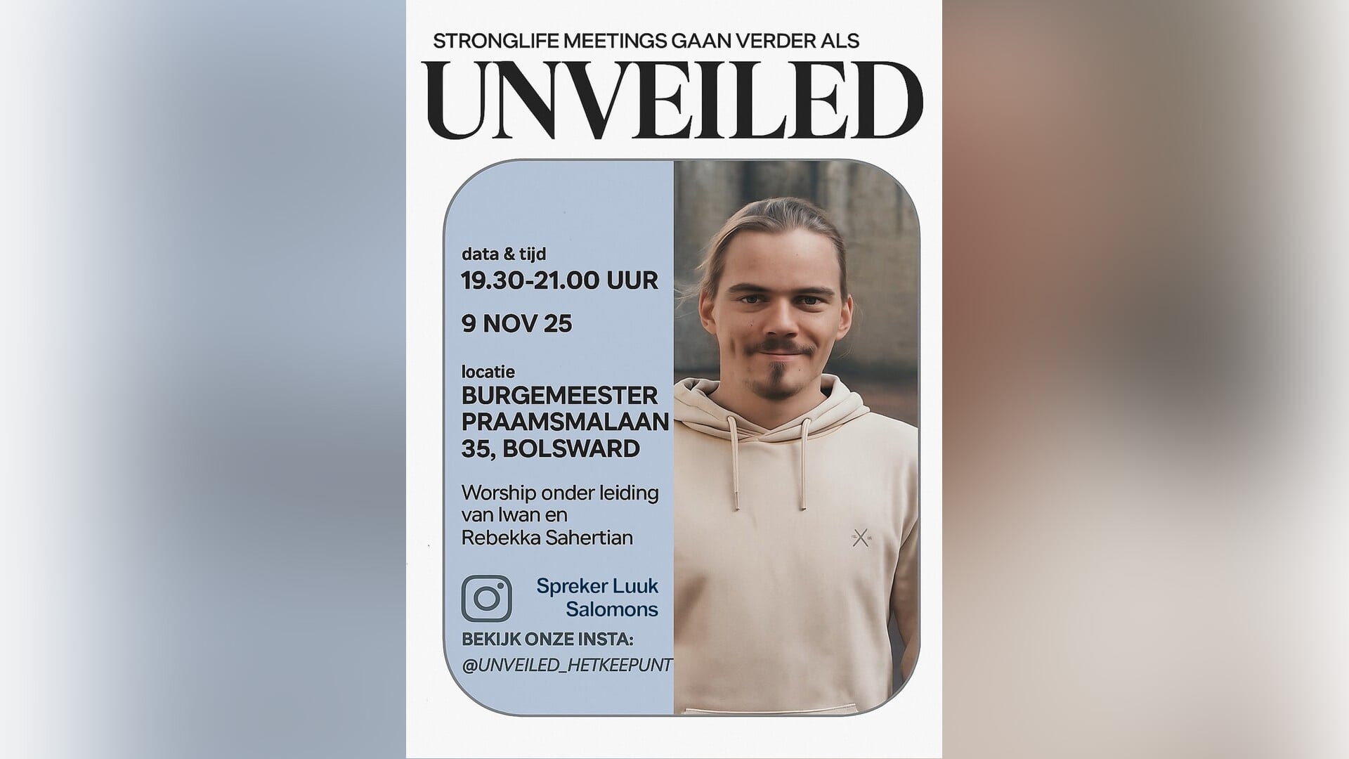 Eerste Unveiled Meeting in Bolsward met gastspreker Luuk Salomons