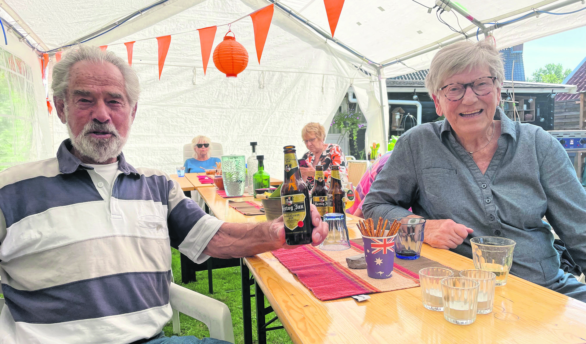 Bijna negentigjarige na Vierdaagse even bij familie