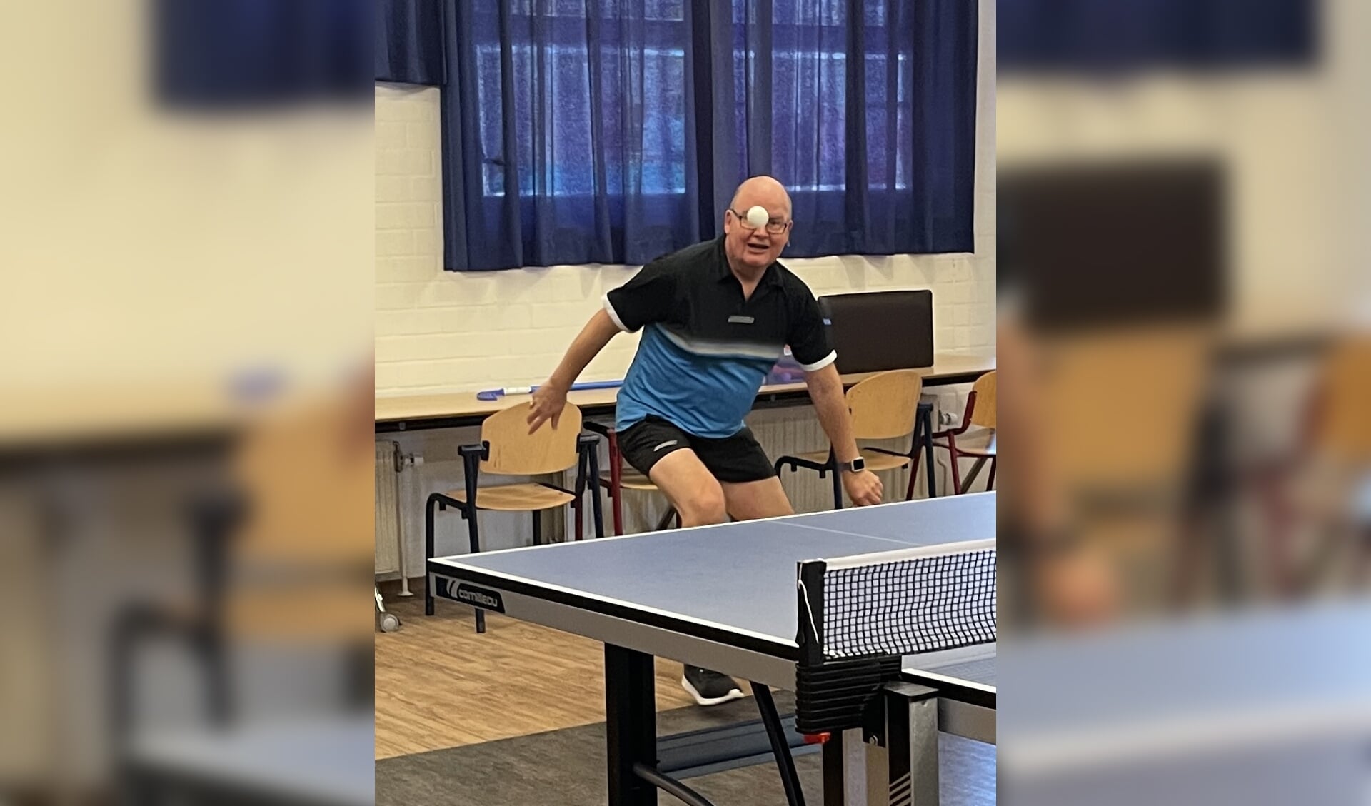 tafeltennis en gezelligheid in wijkcentrum ‘t Middelpunt in Zielhorstelke maandagmiddag van 14.30 to
