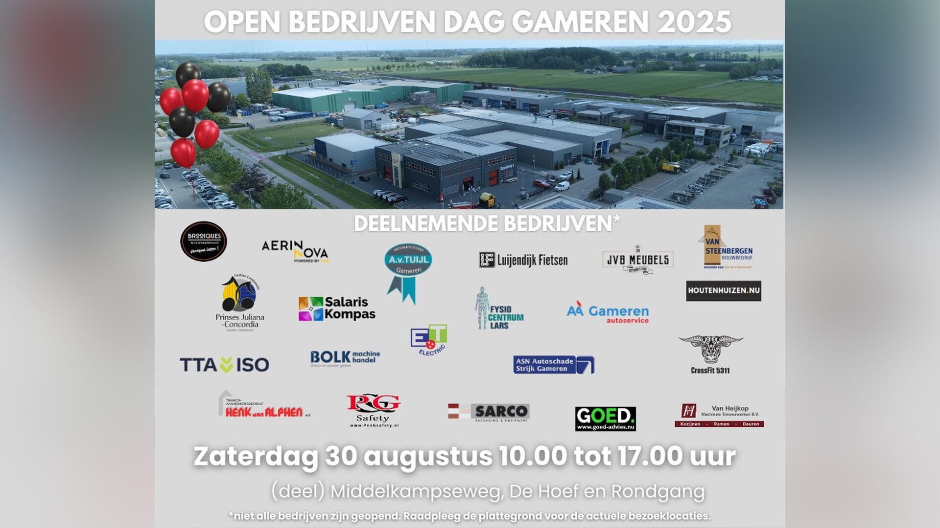 Open dag op bedrijventerrein in Gameren op zaterdag 30 augustus