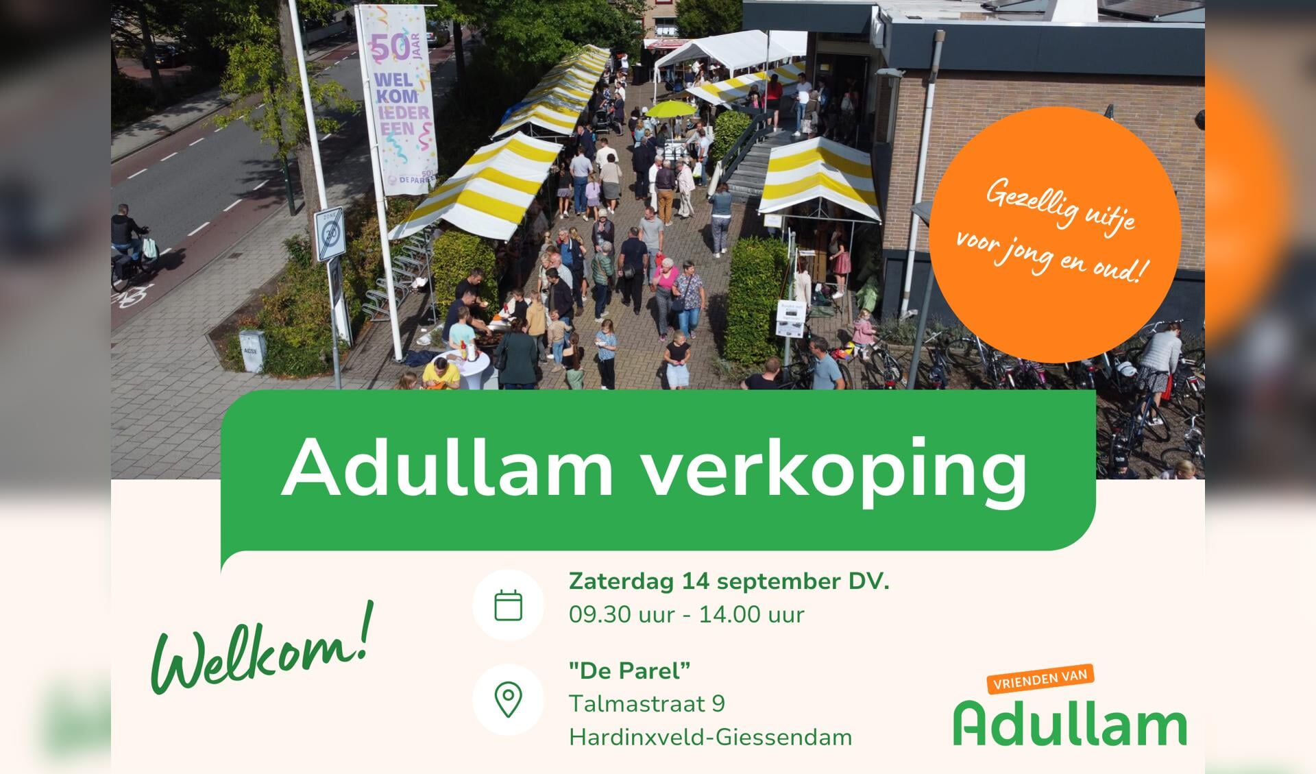 De Parel Hardinxveld Kerkdienst Jaarlijkse Adullam verkoping in ‘De Parel’ op zaterdag 14 september DV