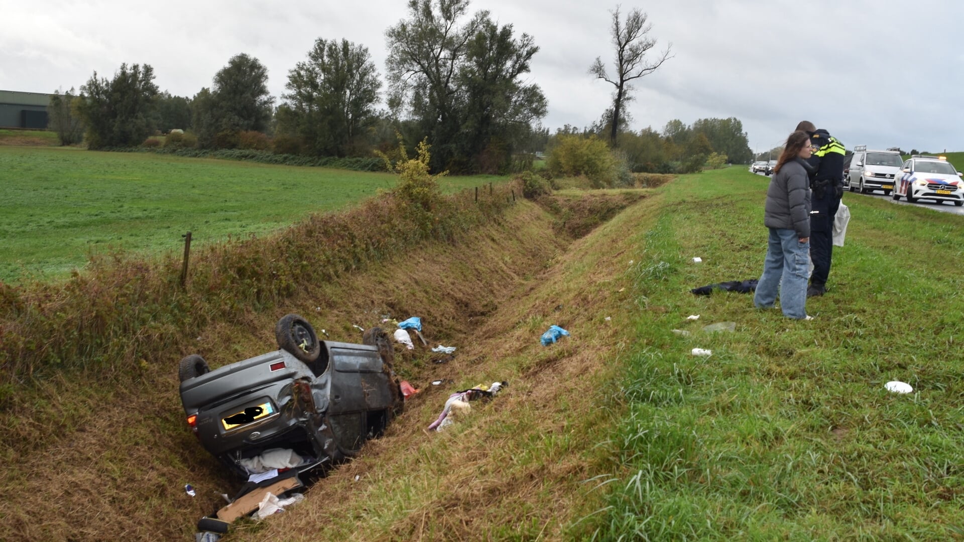 Gewonde bij eenzijdig ongeval Heerewaarden