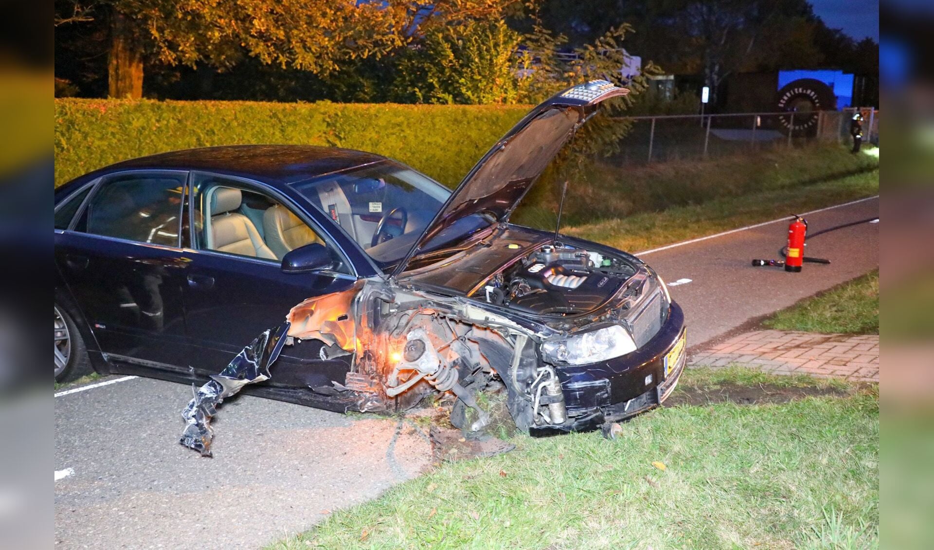 Enorme ravage door ongeluk op de N310 in Harskamp