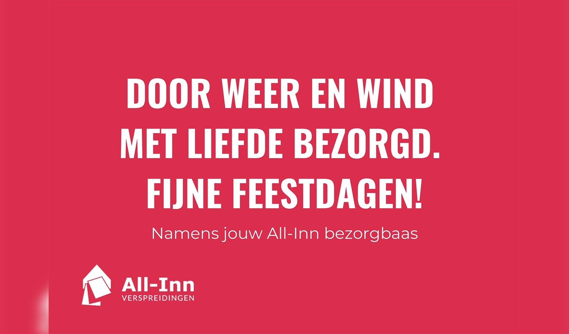 Eindejaarsgroet bezorger Bennekoms Nieuwsblad