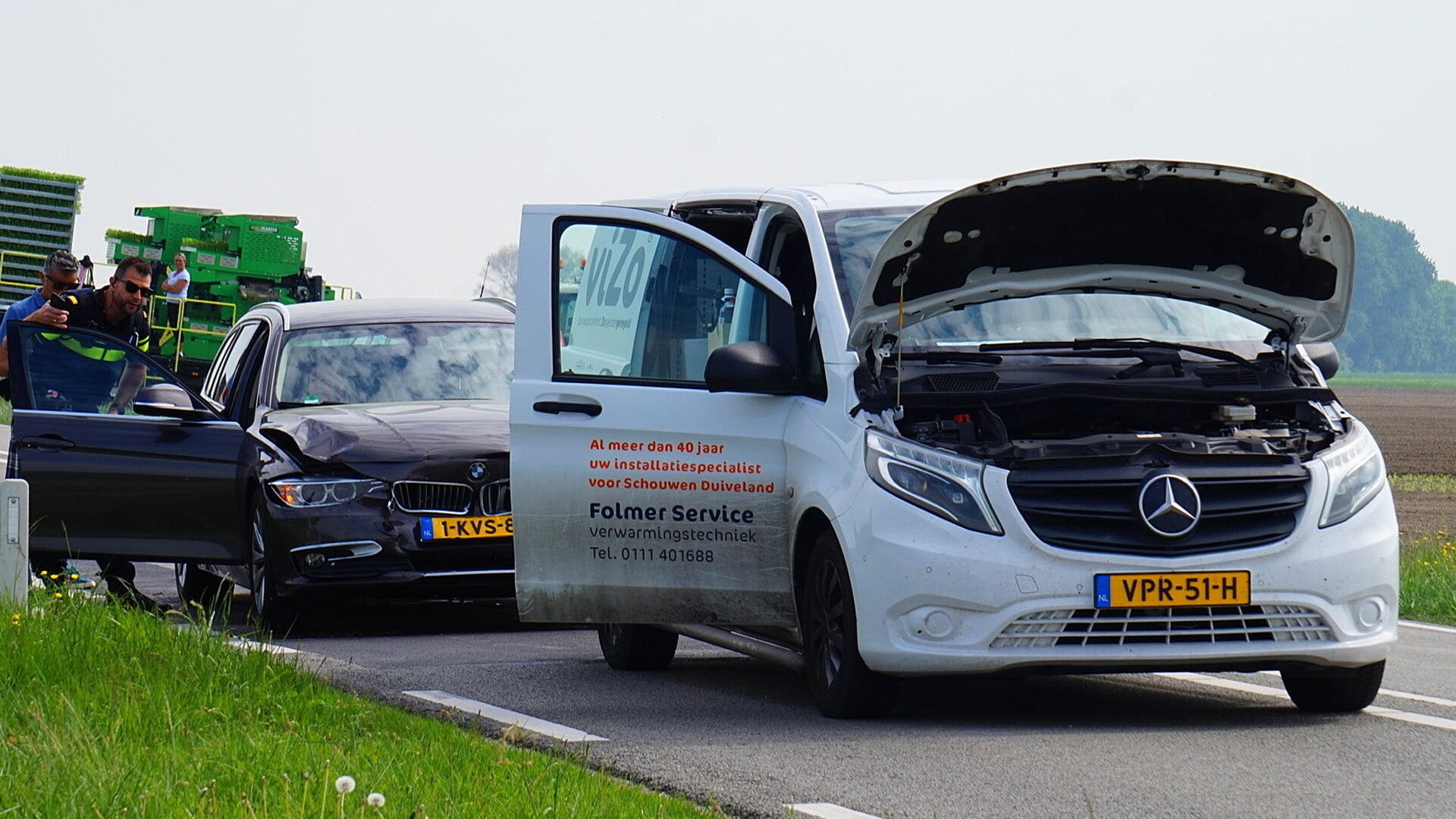 Botsing met twee auto’s bij Noordgouwe