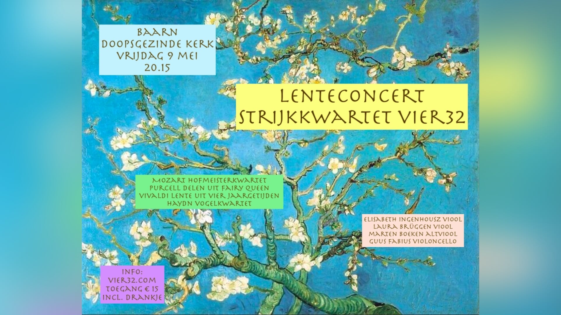 Bruisend Lenteconcert met Strijkkwartet Vier32