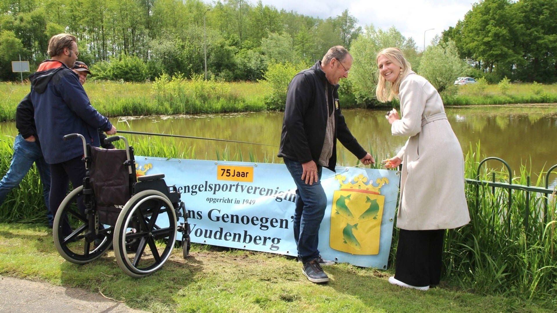 Lage hekjes bij vijvers Woudenberg verbeteren toegankelijkheid voor mindervalide vissers