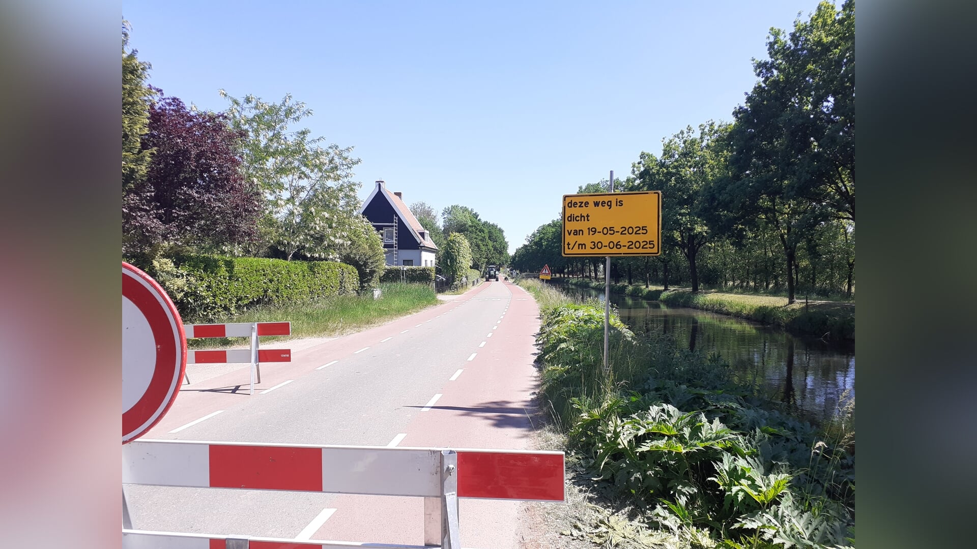 Langbroekerdijk tussen Odijk en Langbroek is zes weken dicht voor aanleg drempels en chicanes
