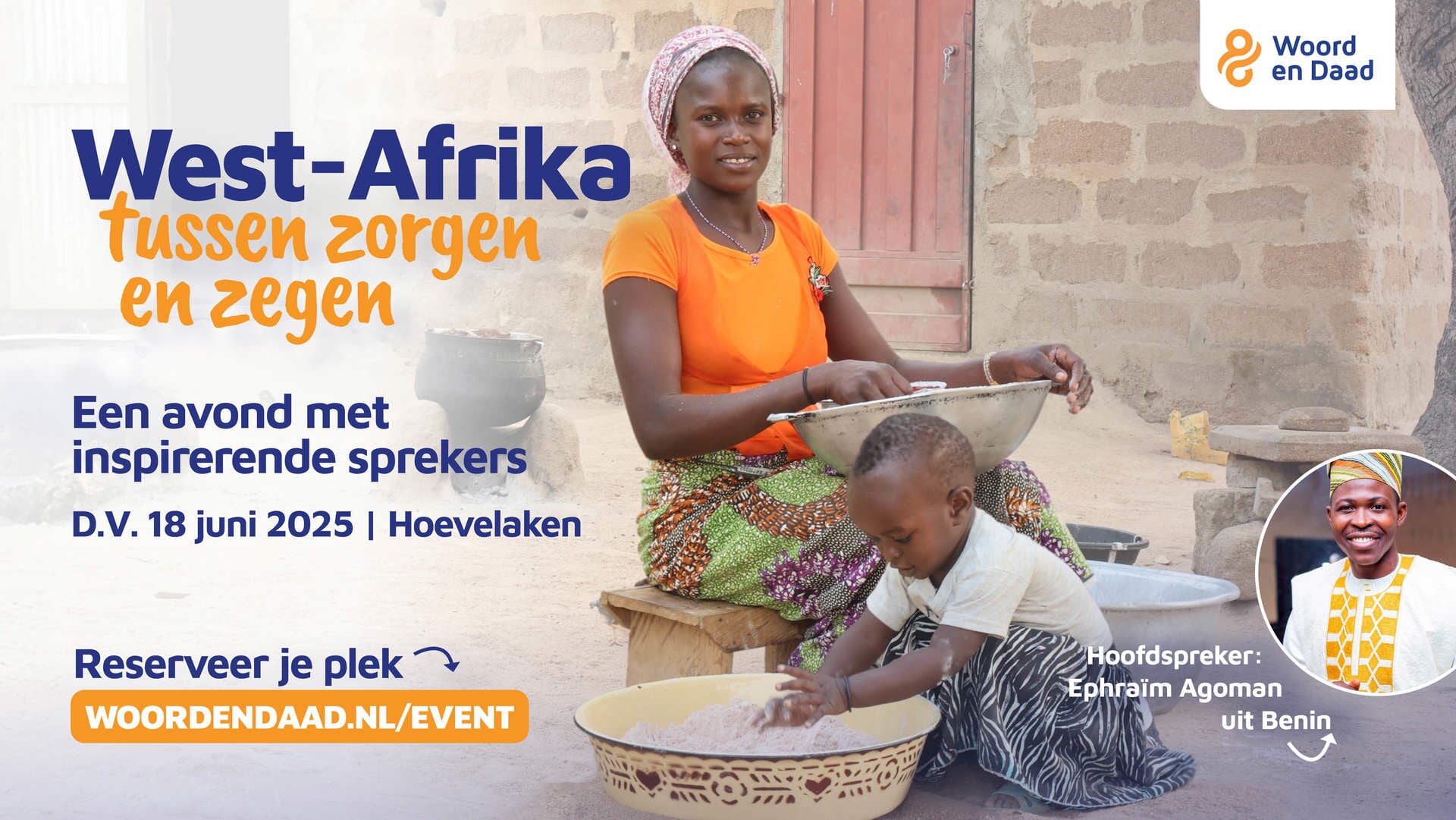 Thema-avond Woord en Daad in Hoevelaken: ‘West-Afrika - Tussen Zorgen en Zegen’