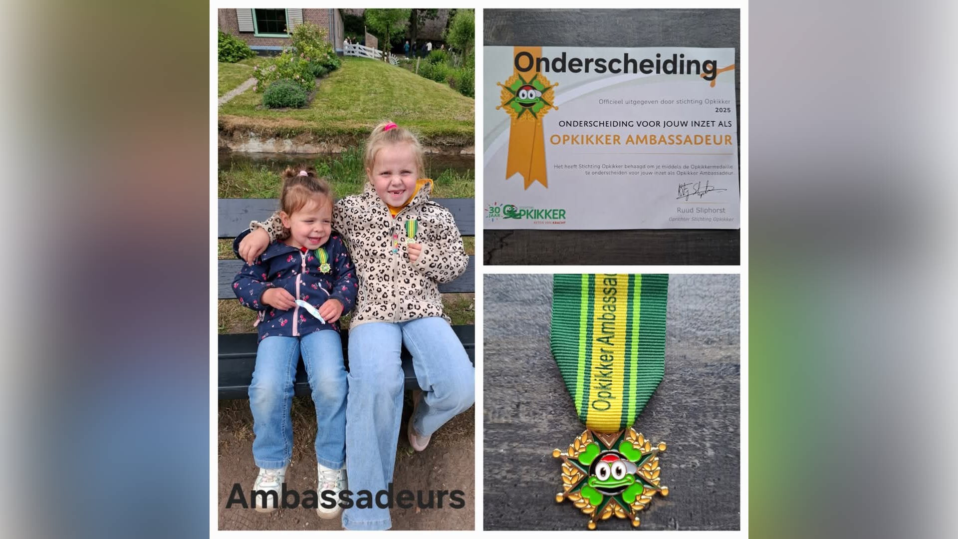 Trotse ambassadeurs voor Stichting Opkikker