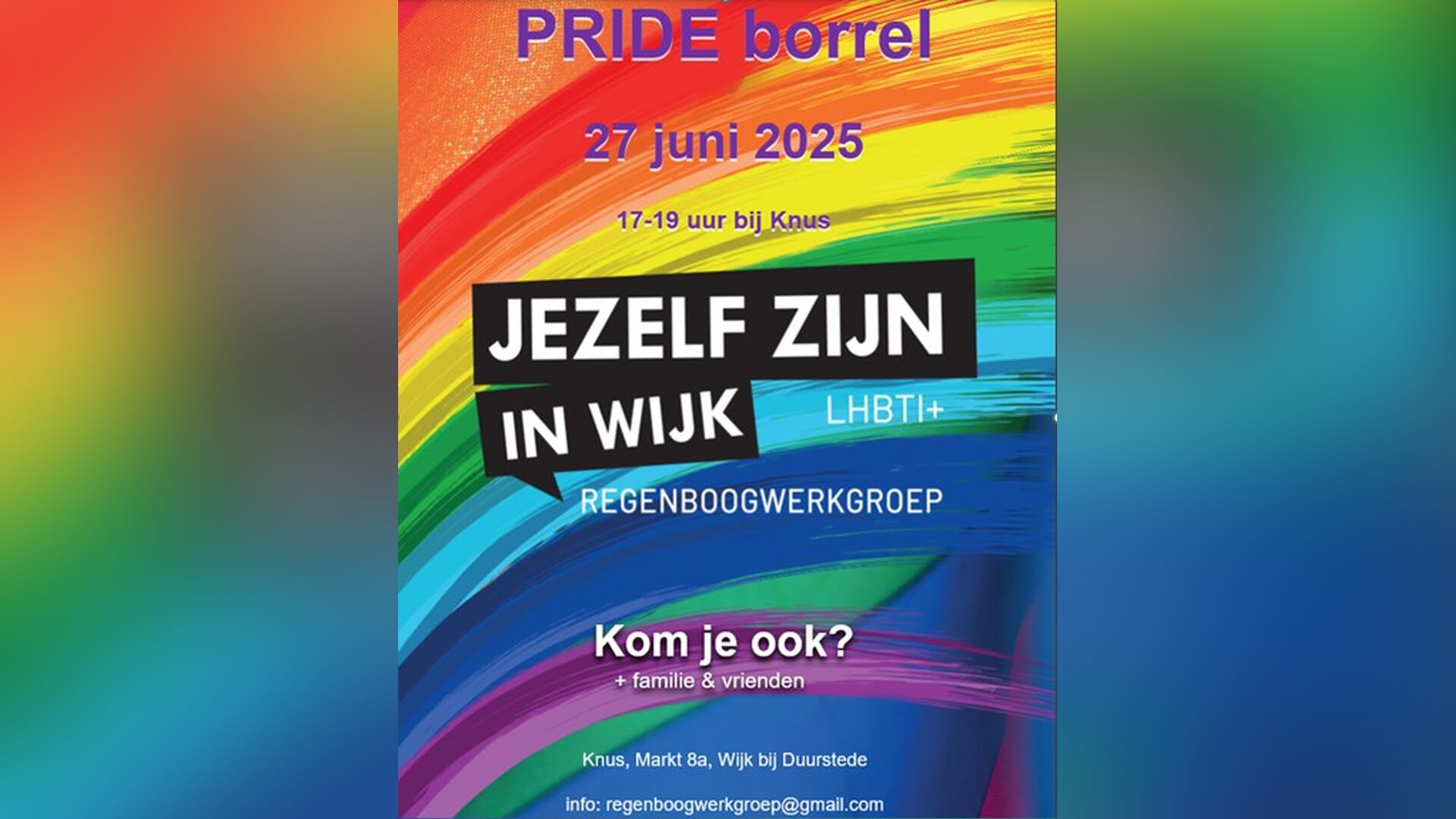 Proosten op Regenboog Pride maand in Wijk bij Duurstede