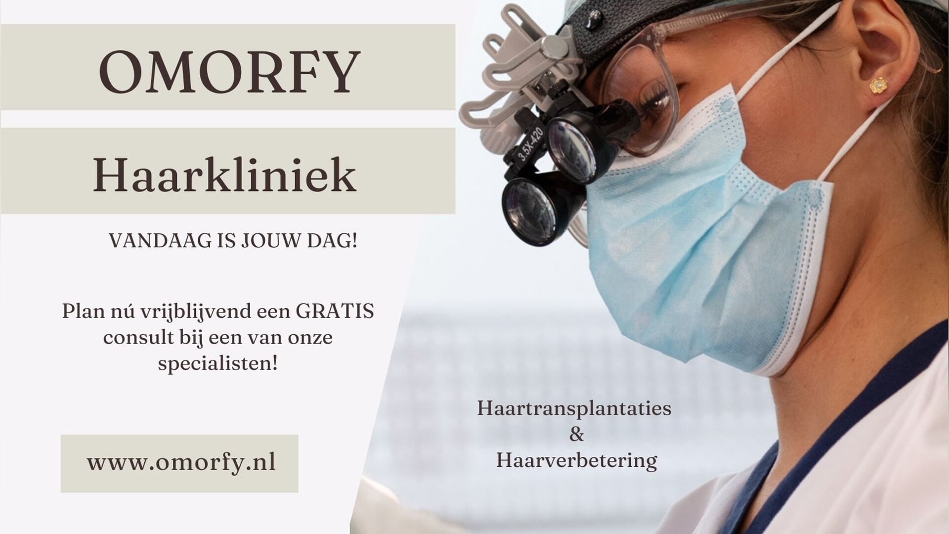 OMORFY Haarkliniek opent 1 juli haar deuren in het gezondheidscentrum in Maarn