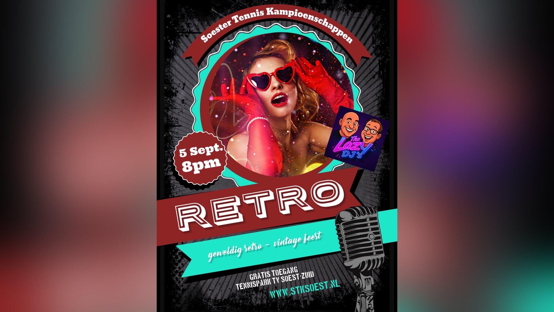 Retro party night bij tennispark Soest-Zuid