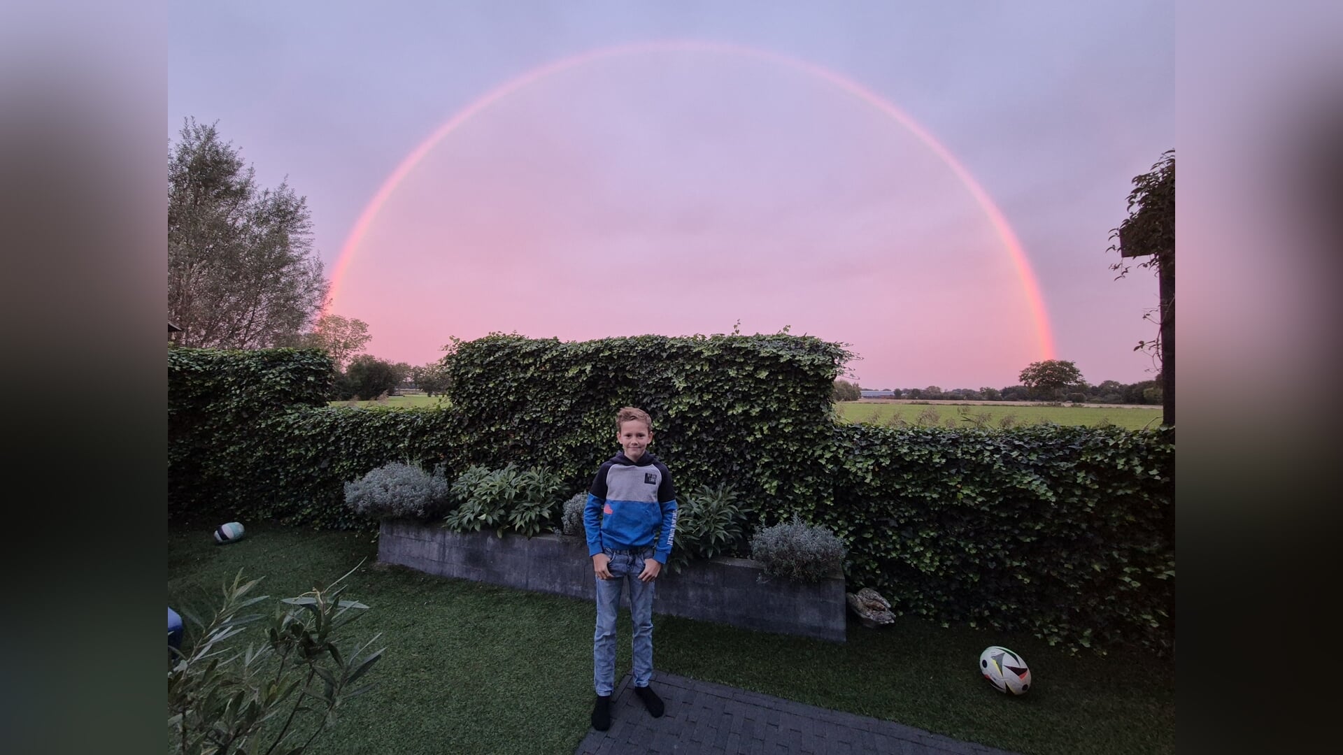 Vanochtend mooi regenboog te zien in Wekerom