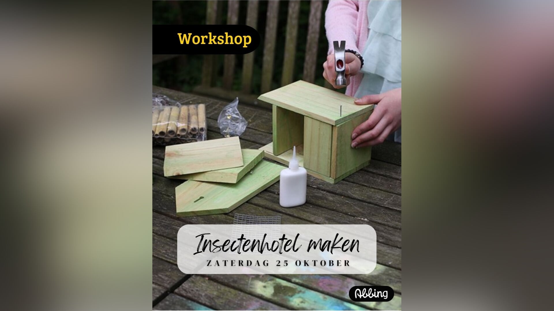Help de bijen, maak je eigen insectenhotel (6+)