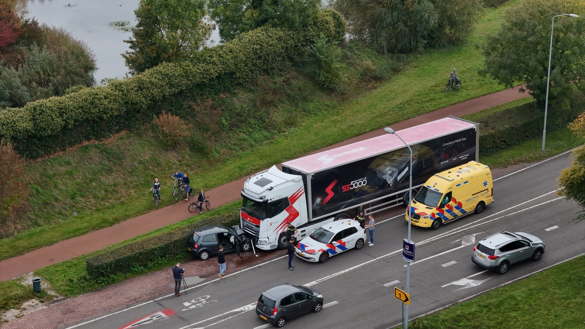 Ongeval op de Plantagelaan in Barneveld.
