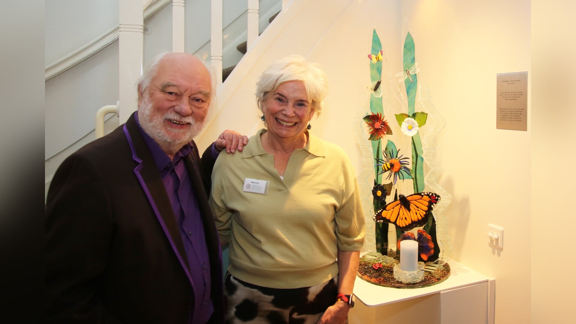 Kunstwerk Vier het leven bij jubileum hospice Gorinchem.