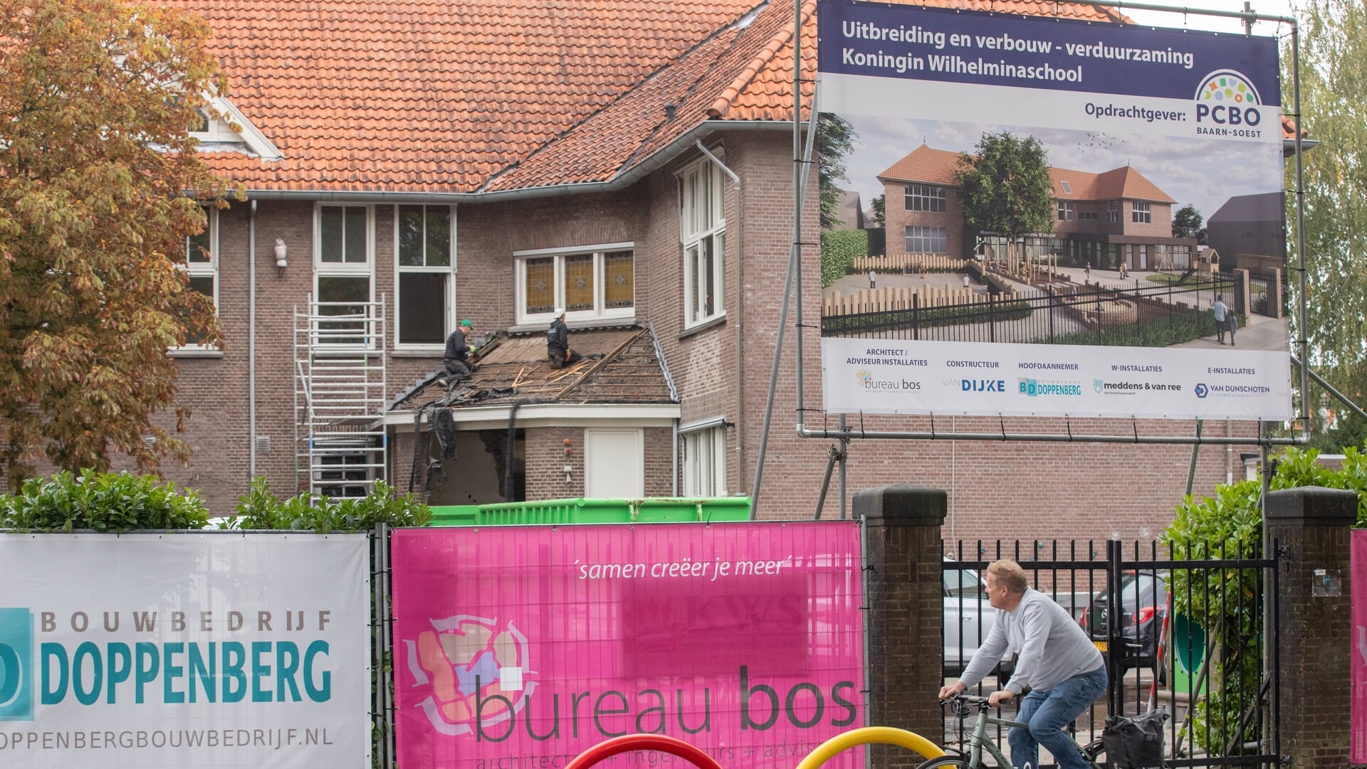 Schoolontwerp Koningin Wilhelminaschool in Baarn nu op billboard zichtbaar
