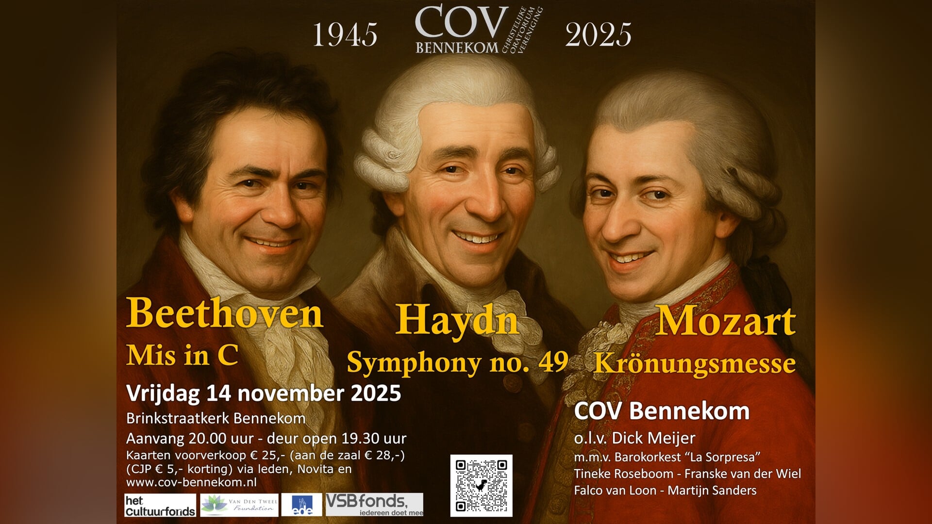 COV-Bennekom viert 80-jarig jubileum met Mozart, Haydn en Beethoven