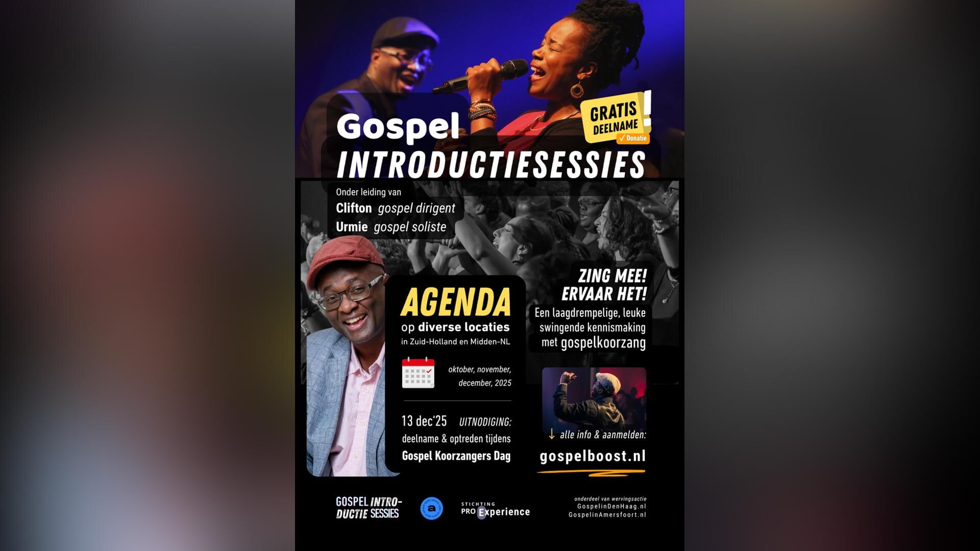 Laat je stem horen. Gospel Introductiesessies brengen swing en soul naar Amersfoort