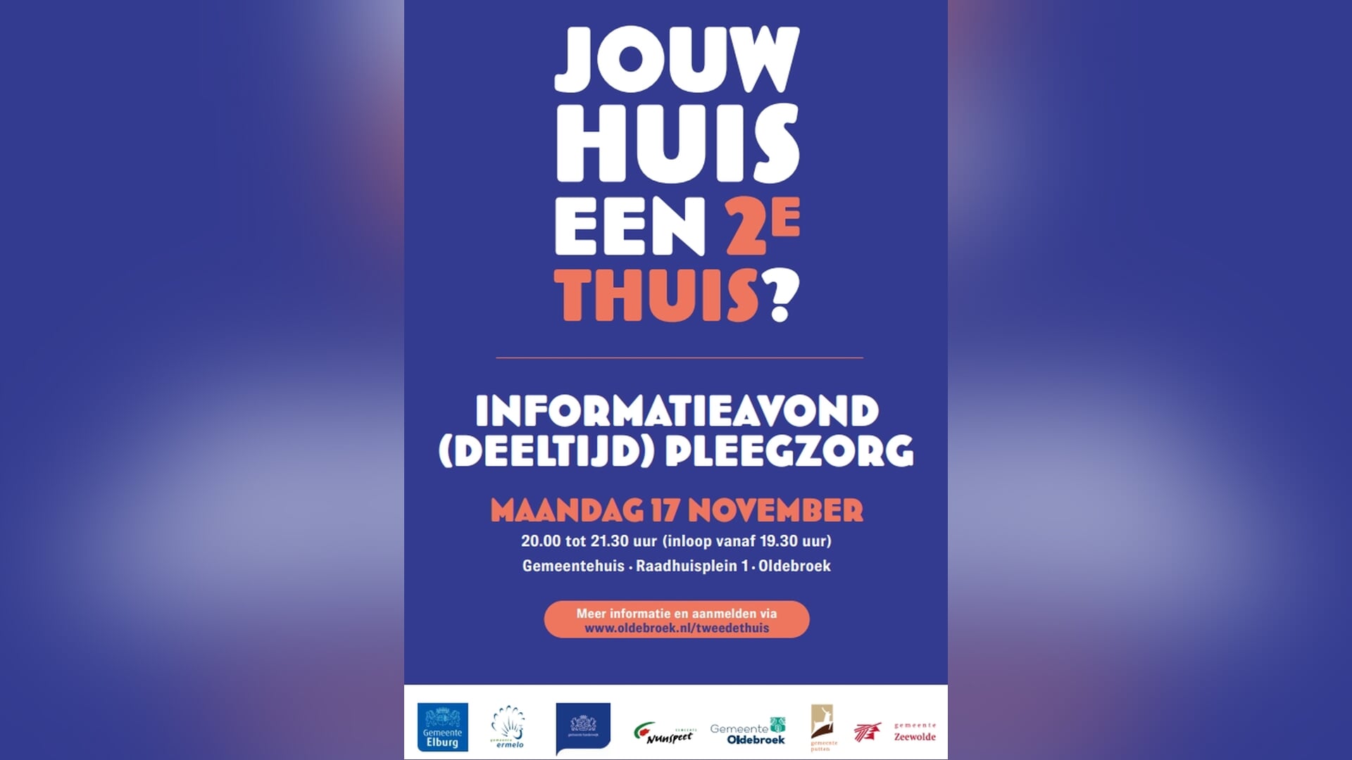 Informatieavond (deeltijd)pleegzorg