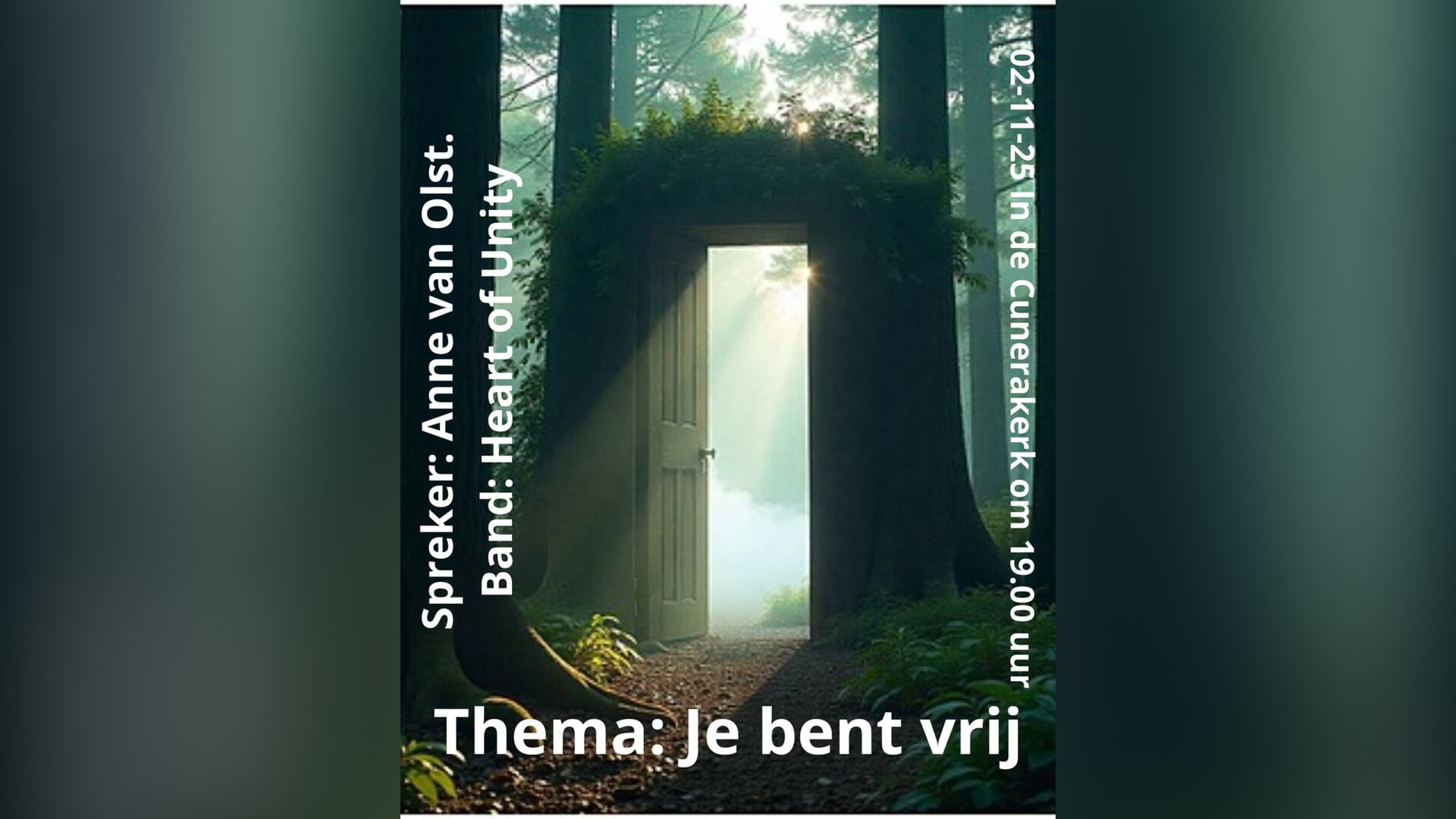 Je bent vrij.