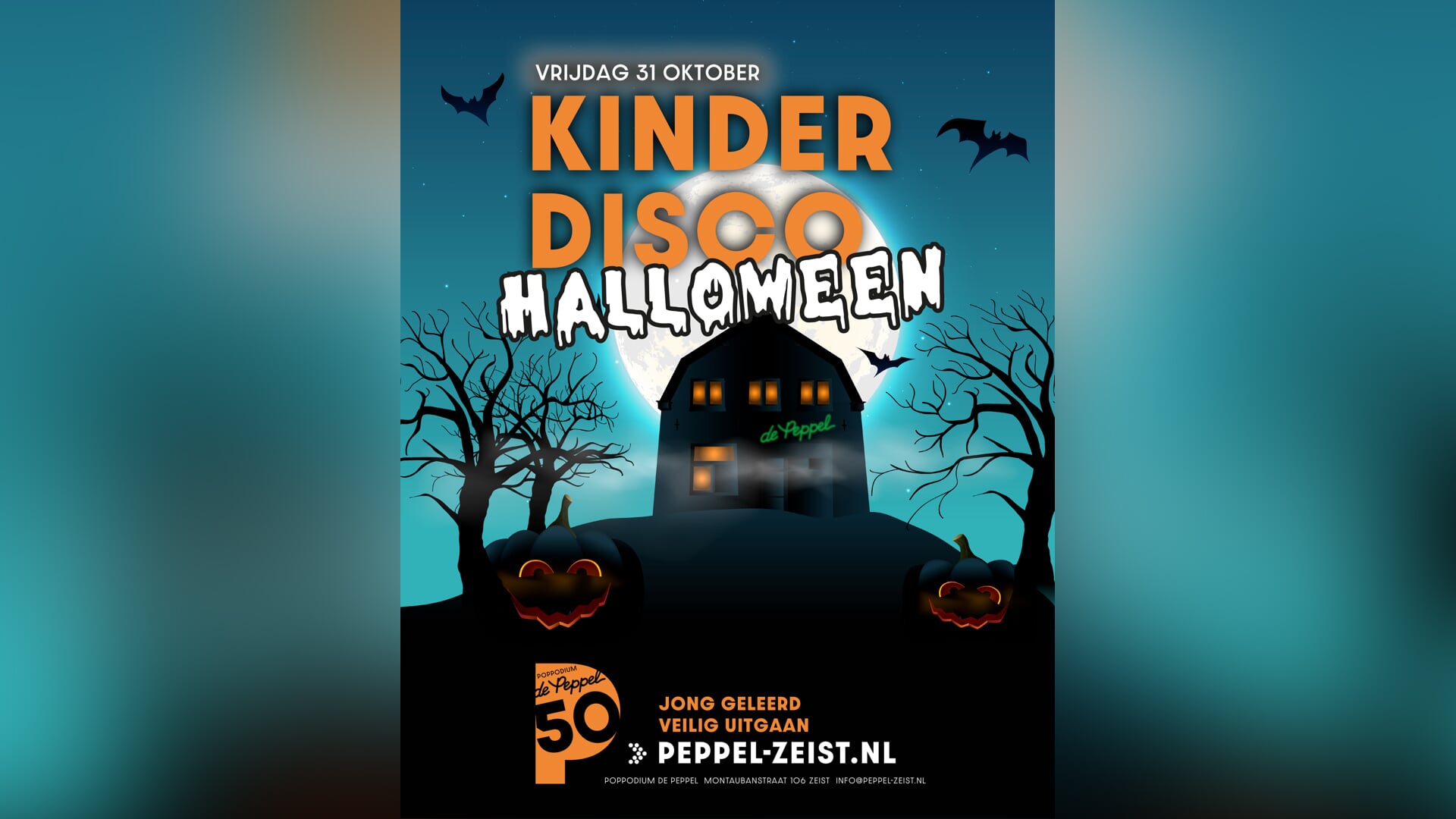 Griezelen tijdens de Halloween Kinderdisco in De Peppel