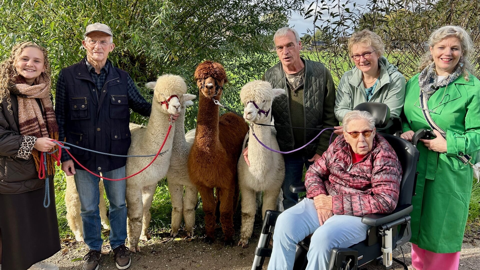 Bewoners De Herbergier genieten van alpaca’s bij Zeumeren